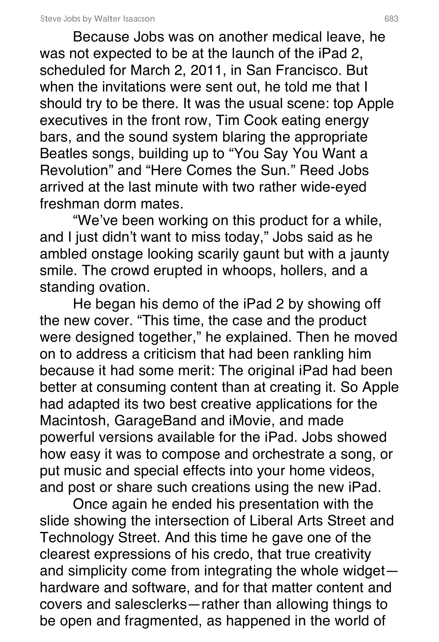 Apple Steve Jobs Biography by Walter Isaacson — page 701