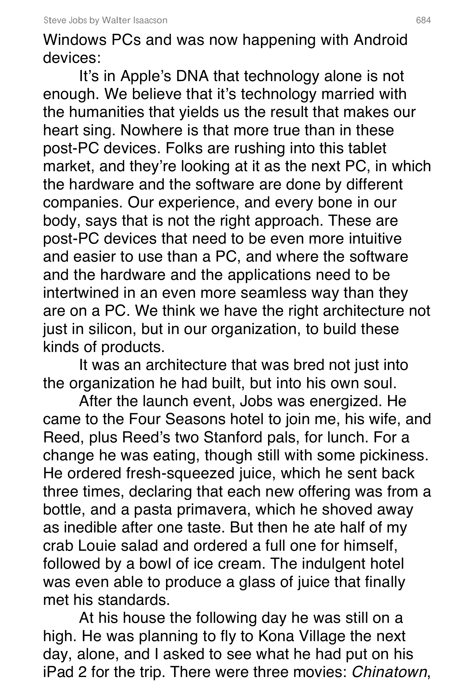 Apple Steve Jobs Biography by Walter Isaacson — page 702