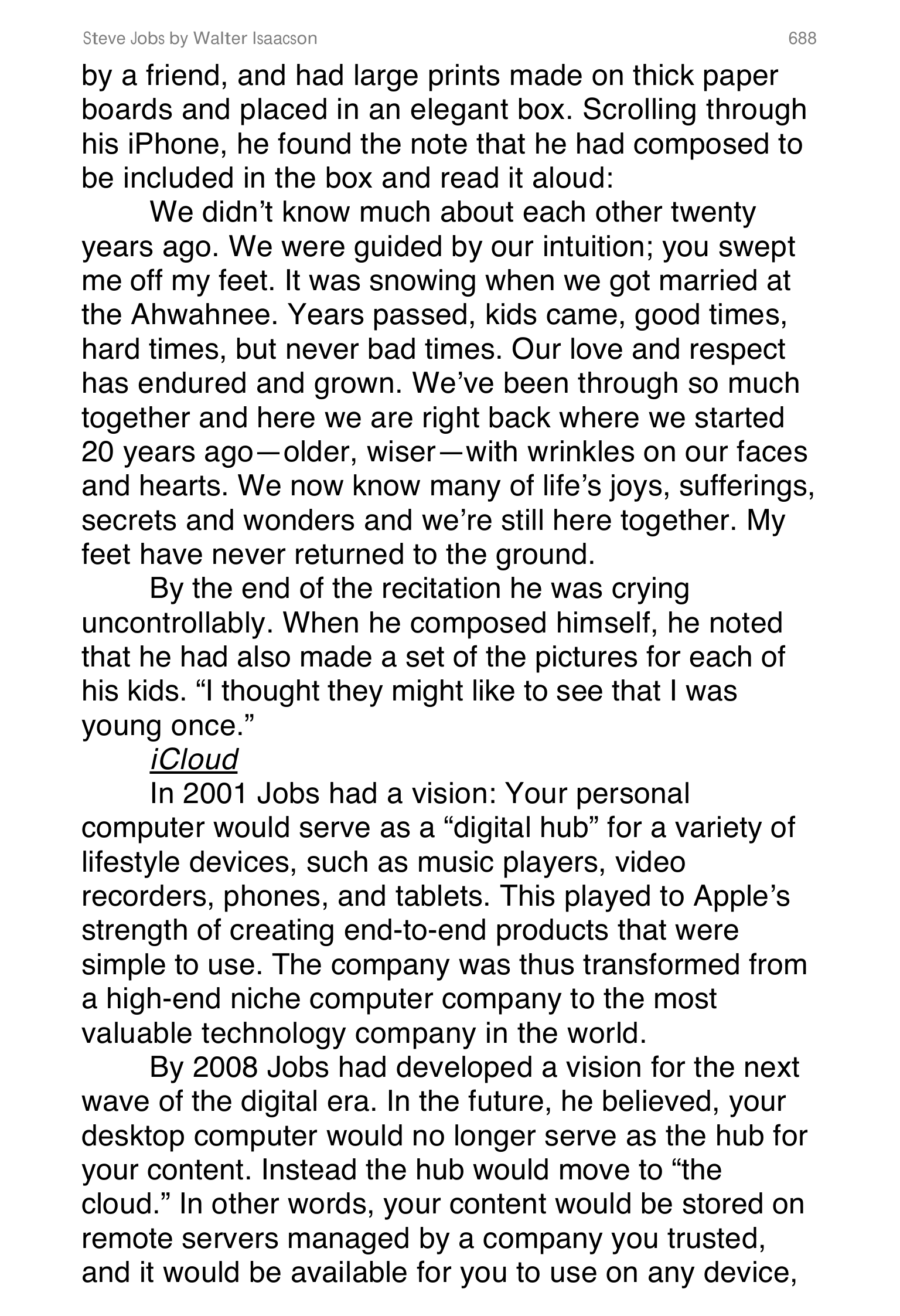 Apple Steve Jobs Biography by Walter Isaacson — page 706