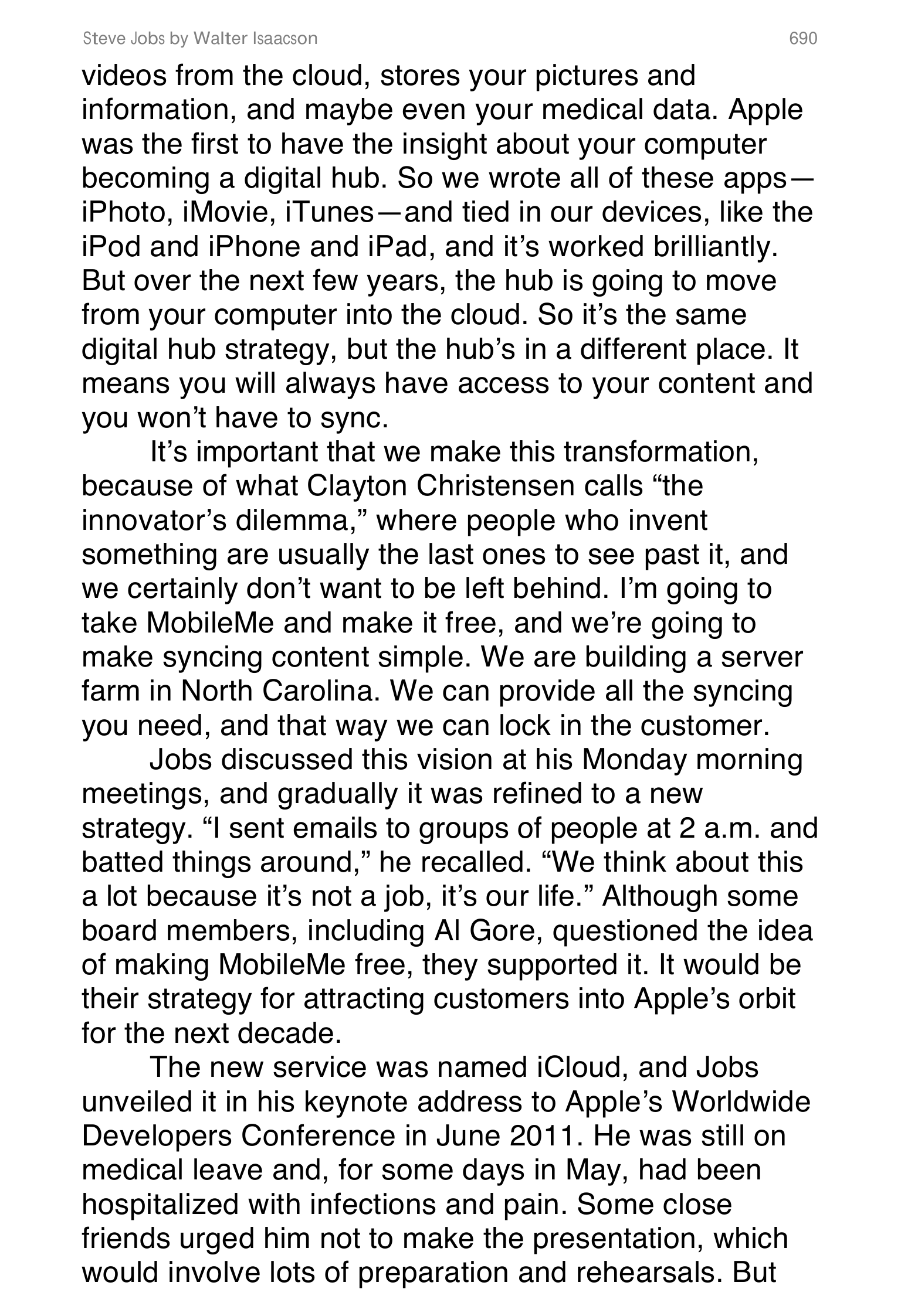 Apple Steve Jobs Biography by Walter Isaacson — page 708