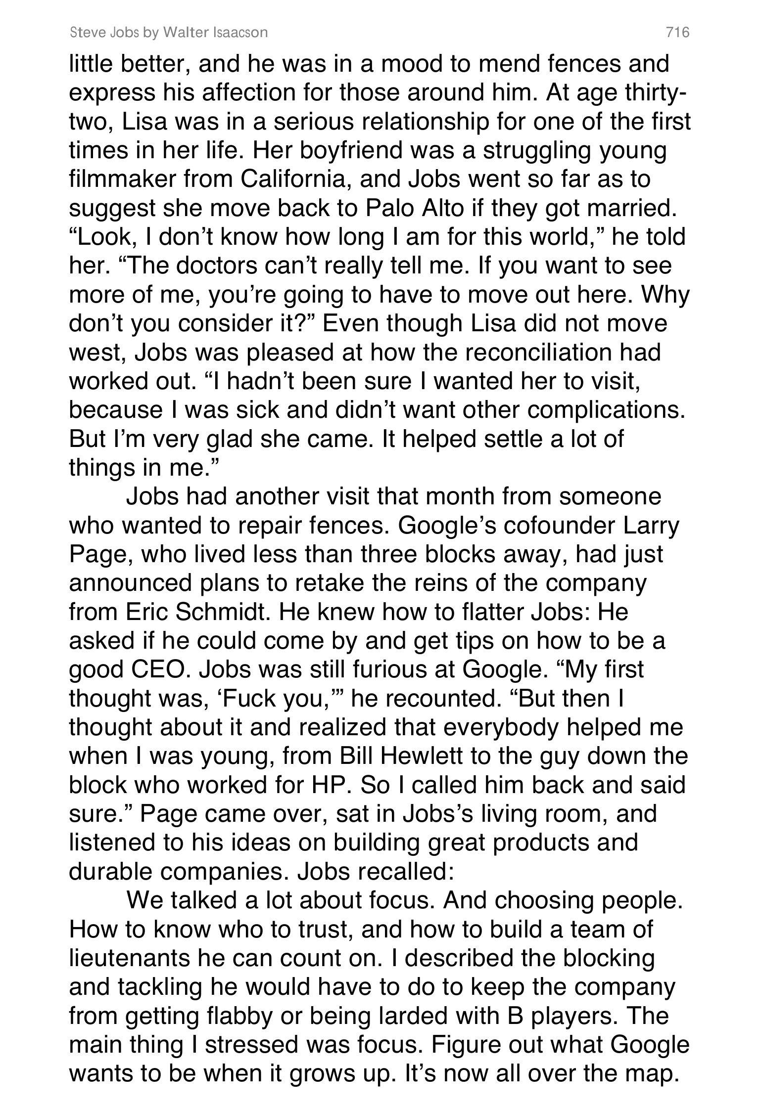 Apple Steve Jobs Biography by Walter Isaacson — page 734