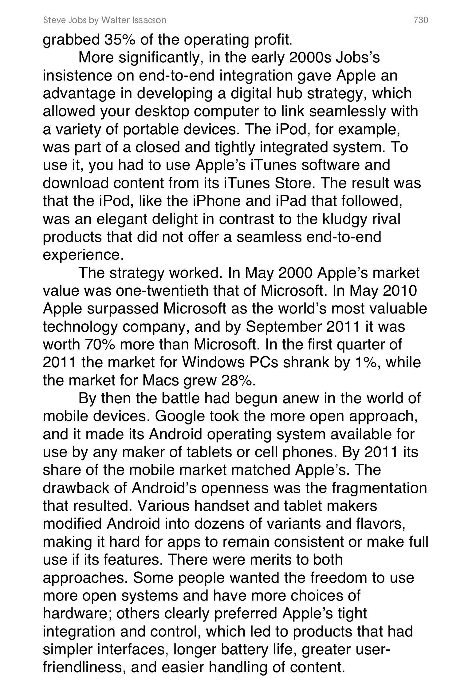 Apple Steve Jobs Biography by Walter Isaacson — page 748