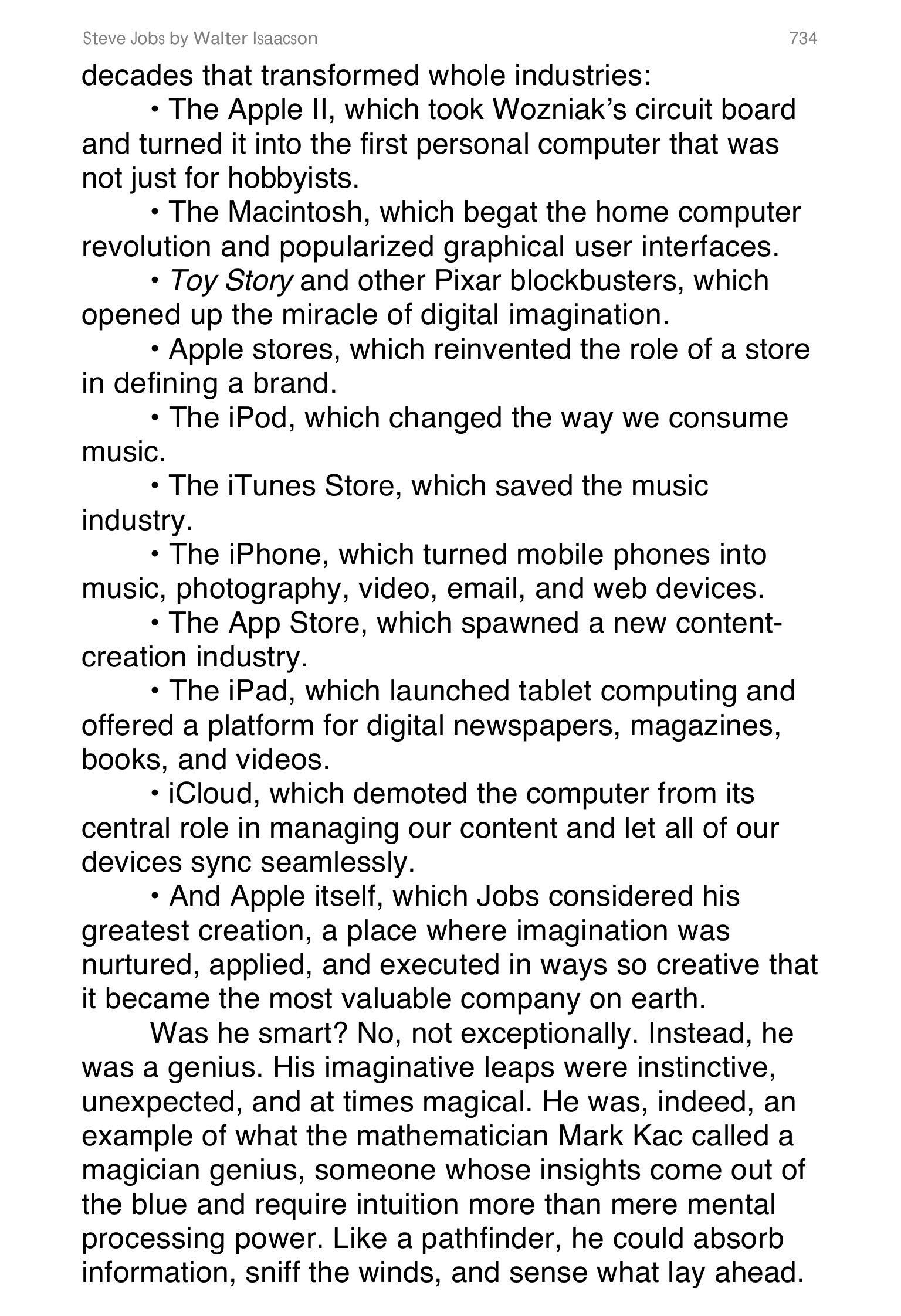 Apple Steve Jobs Biography by Walter Isaacson — page 752