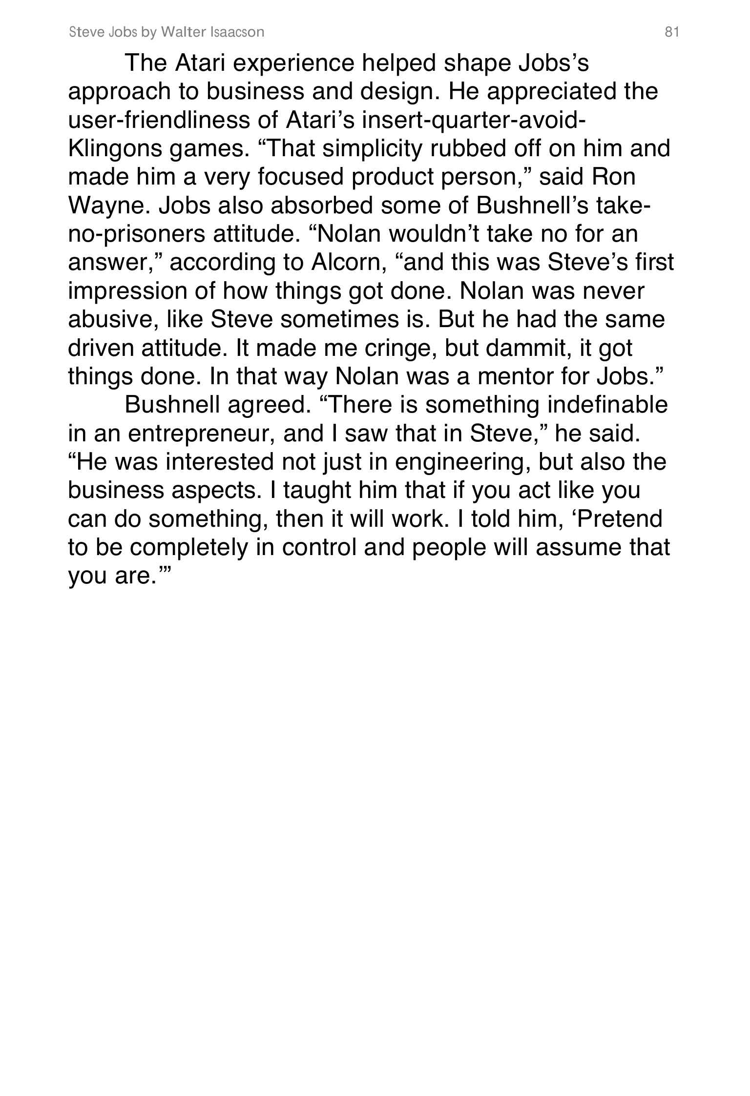 Apple Steve Jobs Biography by Walter Isaacson — page 99