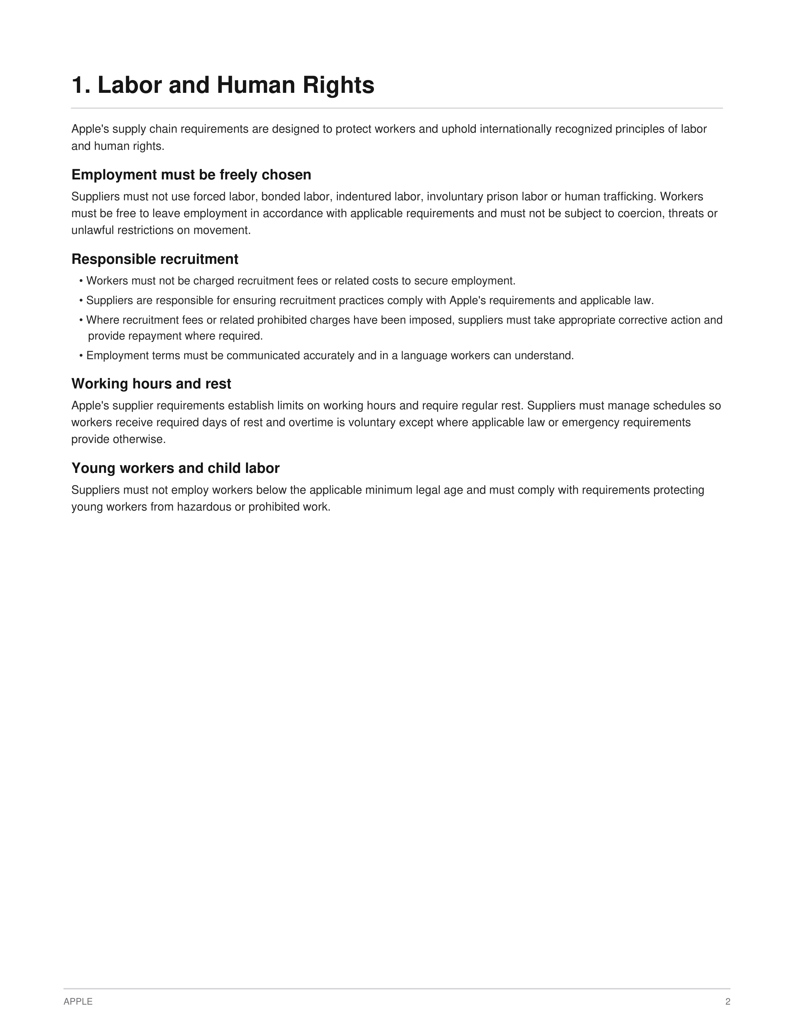Apple Supplier Code of Conduct Handbook — page 4