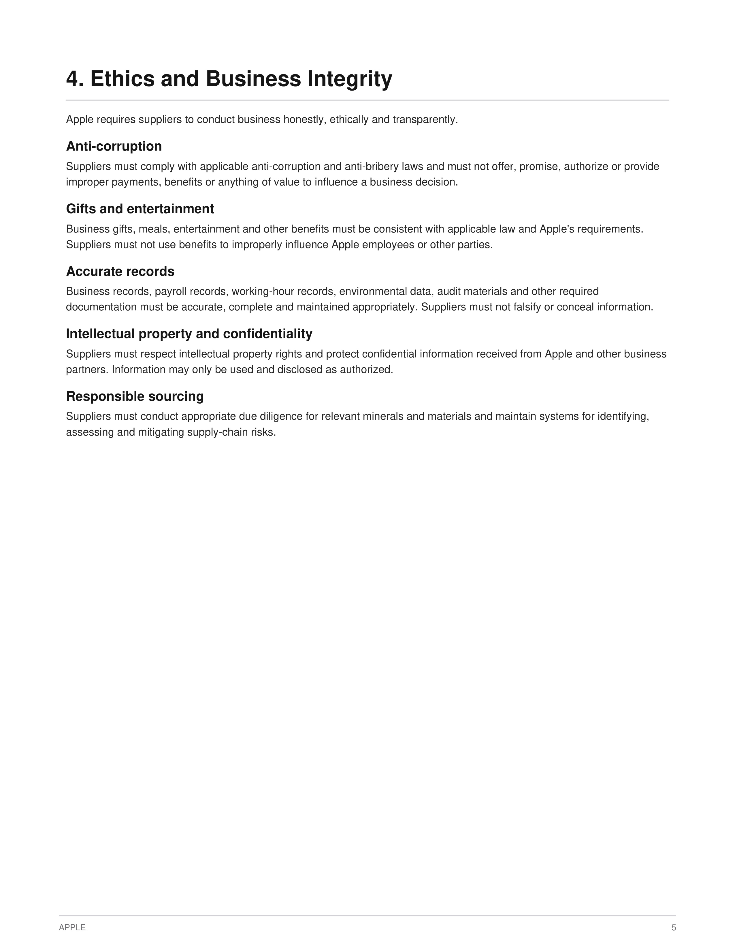 Apple Supplier Code of Conduct Handbook — page 7