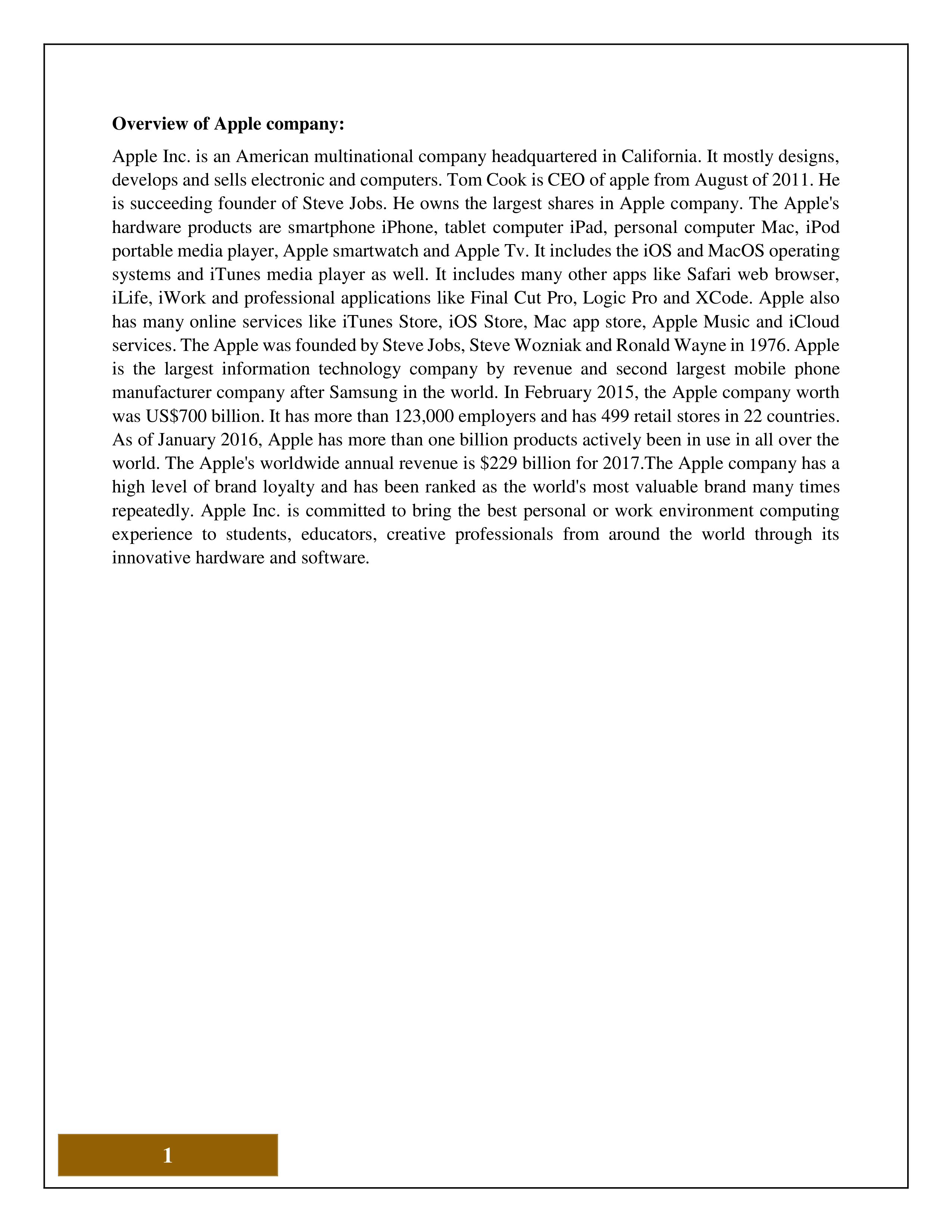 Apple Swot Analysis  — page 2