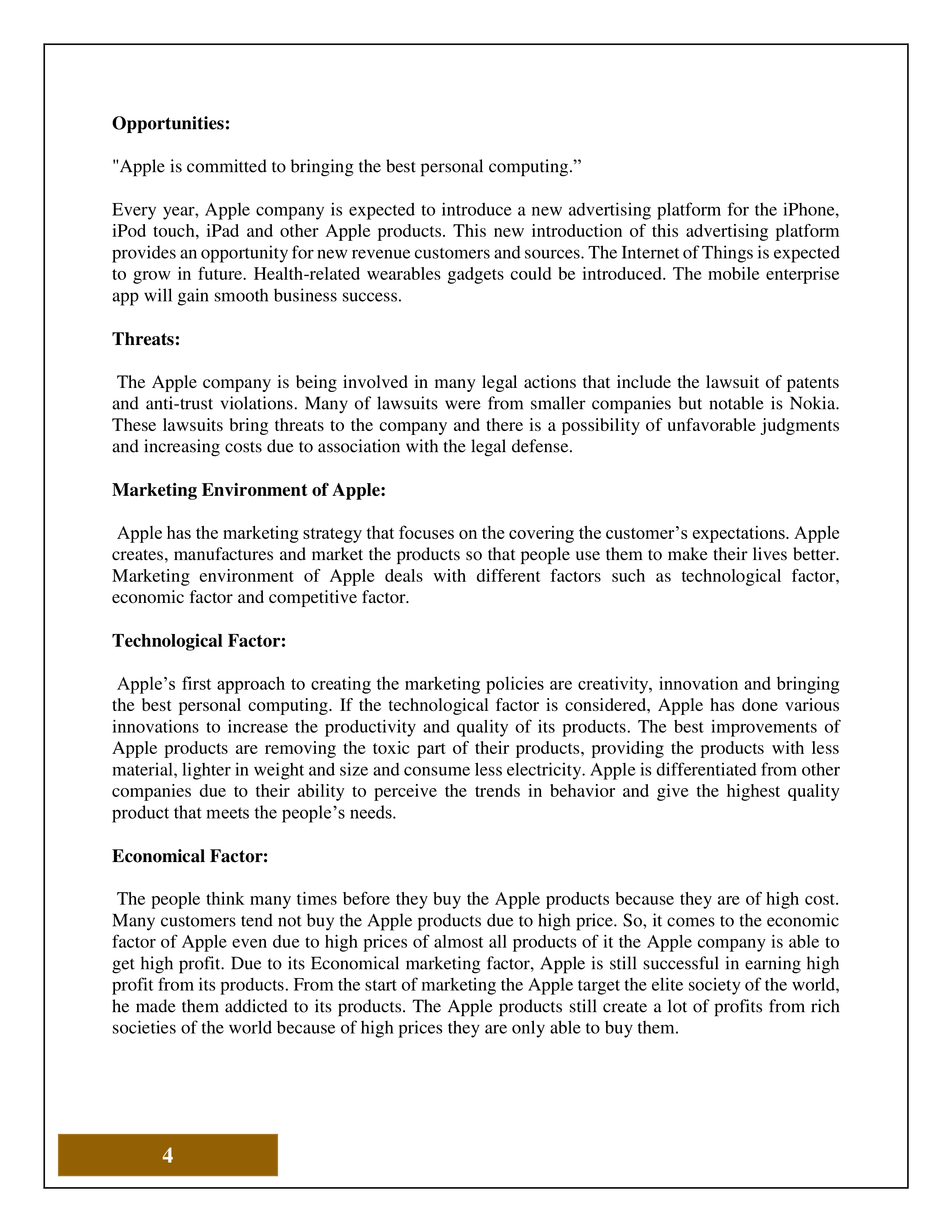 Apple Swot Analysis  — page 5