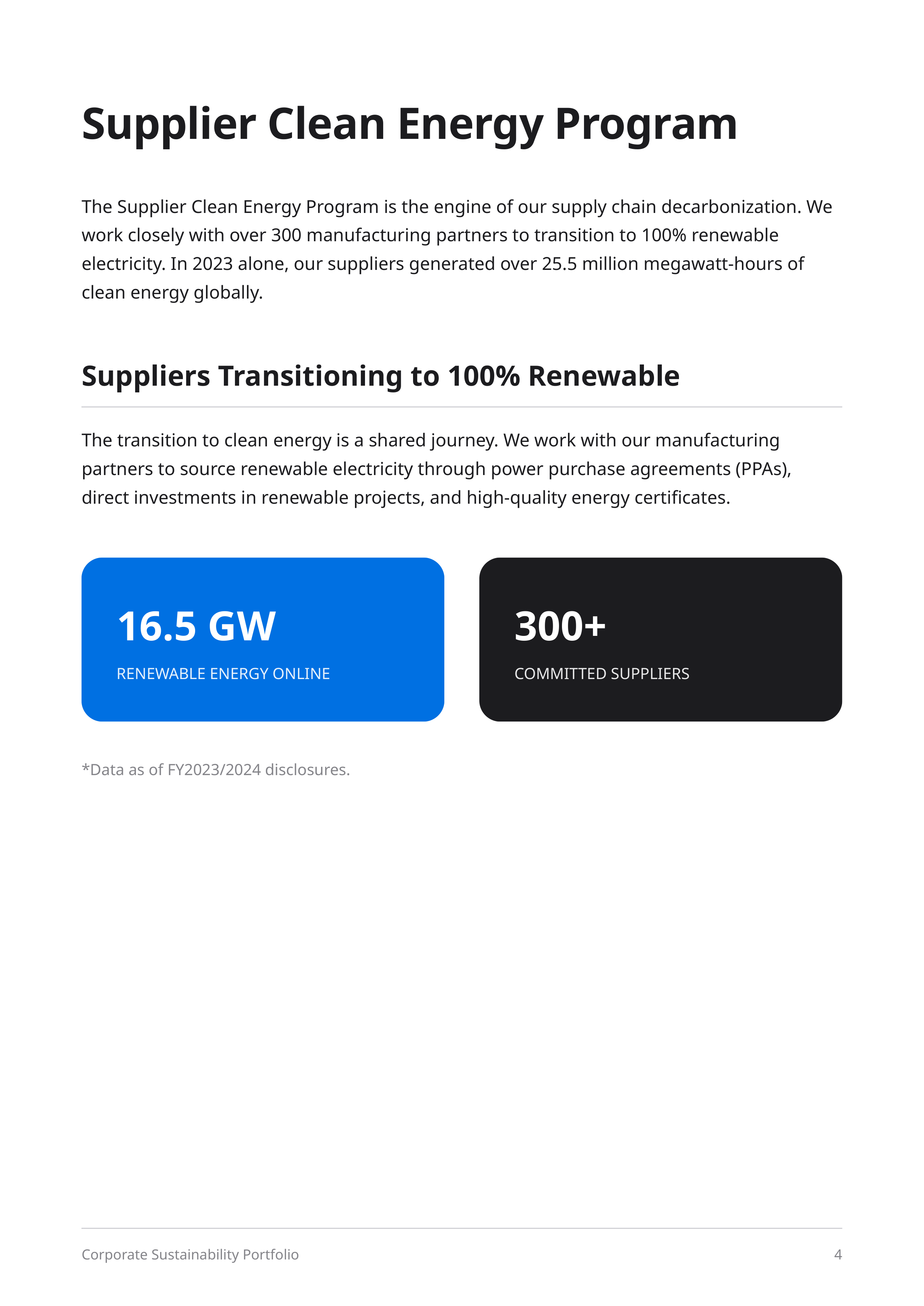 Apple's Global Supplier Clean Energy and Recycled Materials Portfolio — page 5
