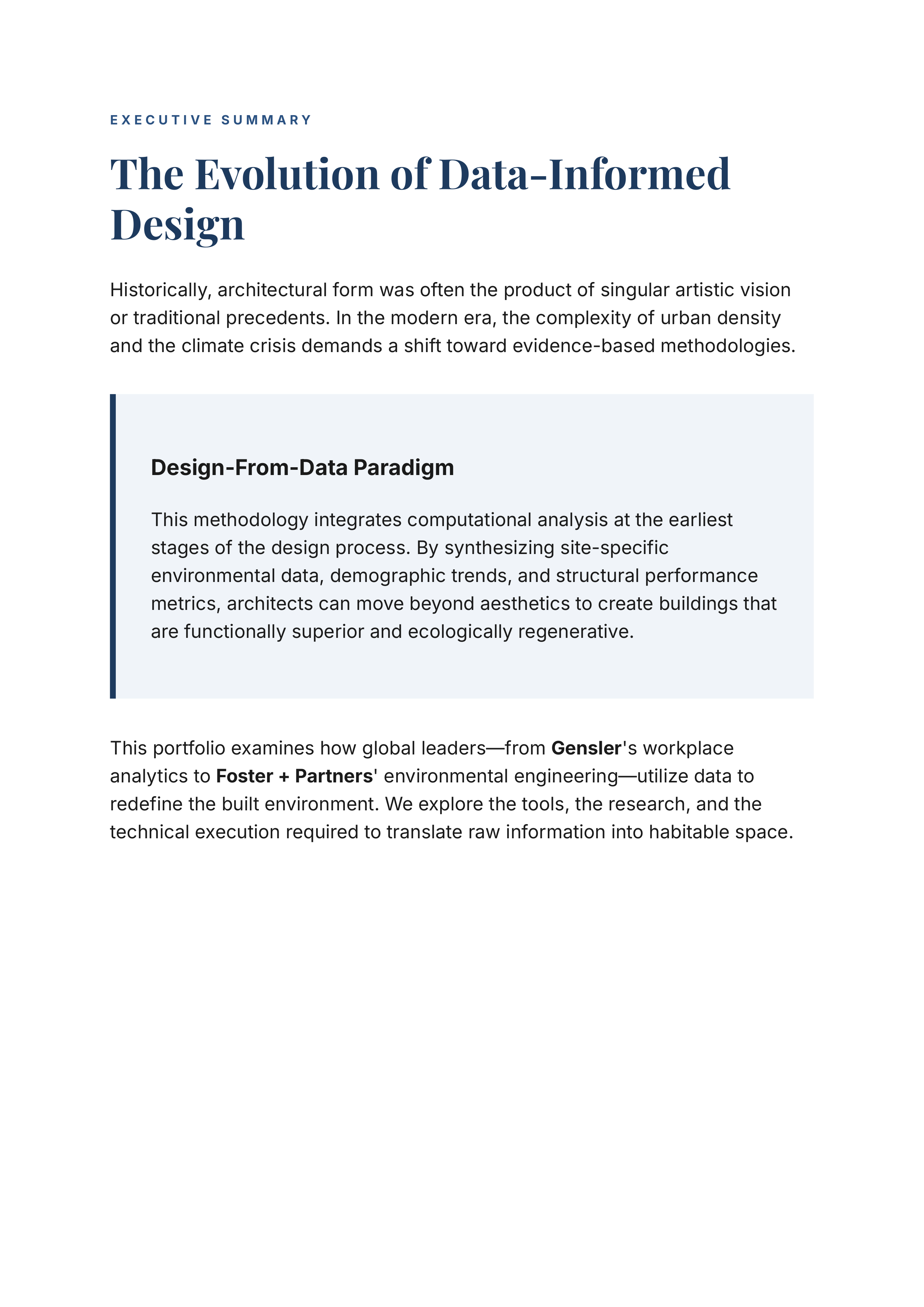 Architects Design-From-Data Case Portfolio — page 2