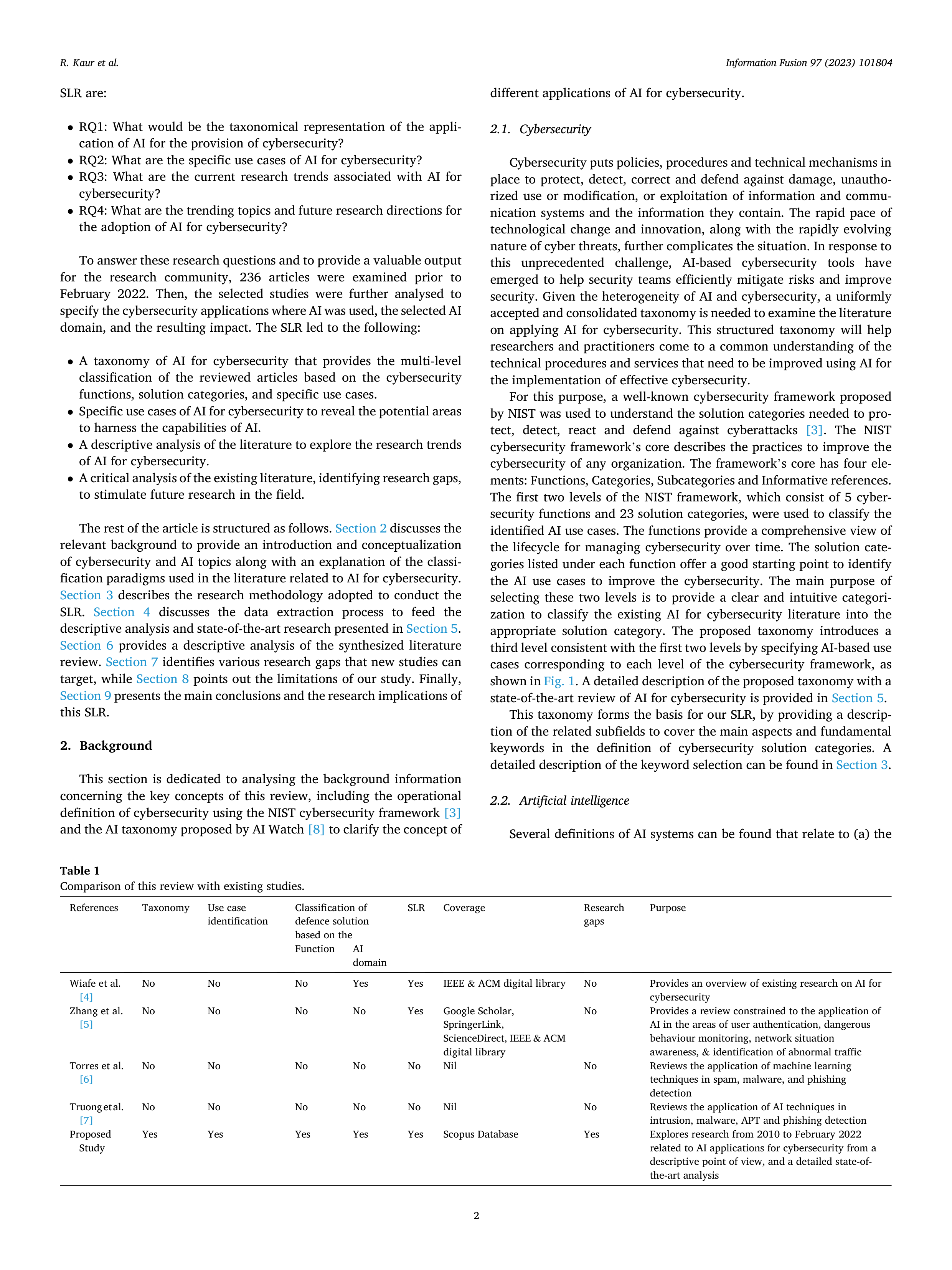 Artificial Intelligence Applications for Cybersecurity — page 2