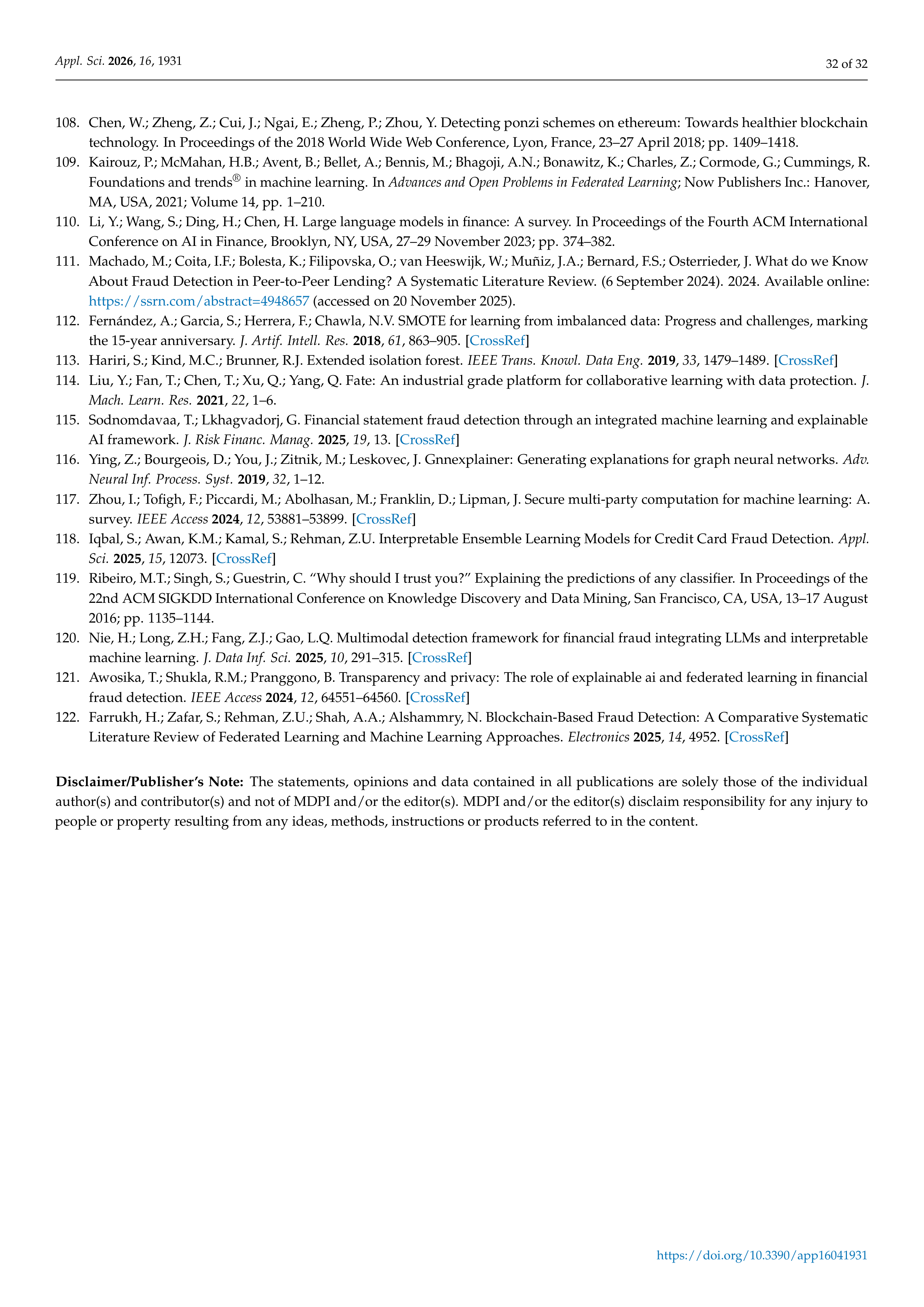 Artificial Intelligence Applications for Financial Fraud Detection — page 32