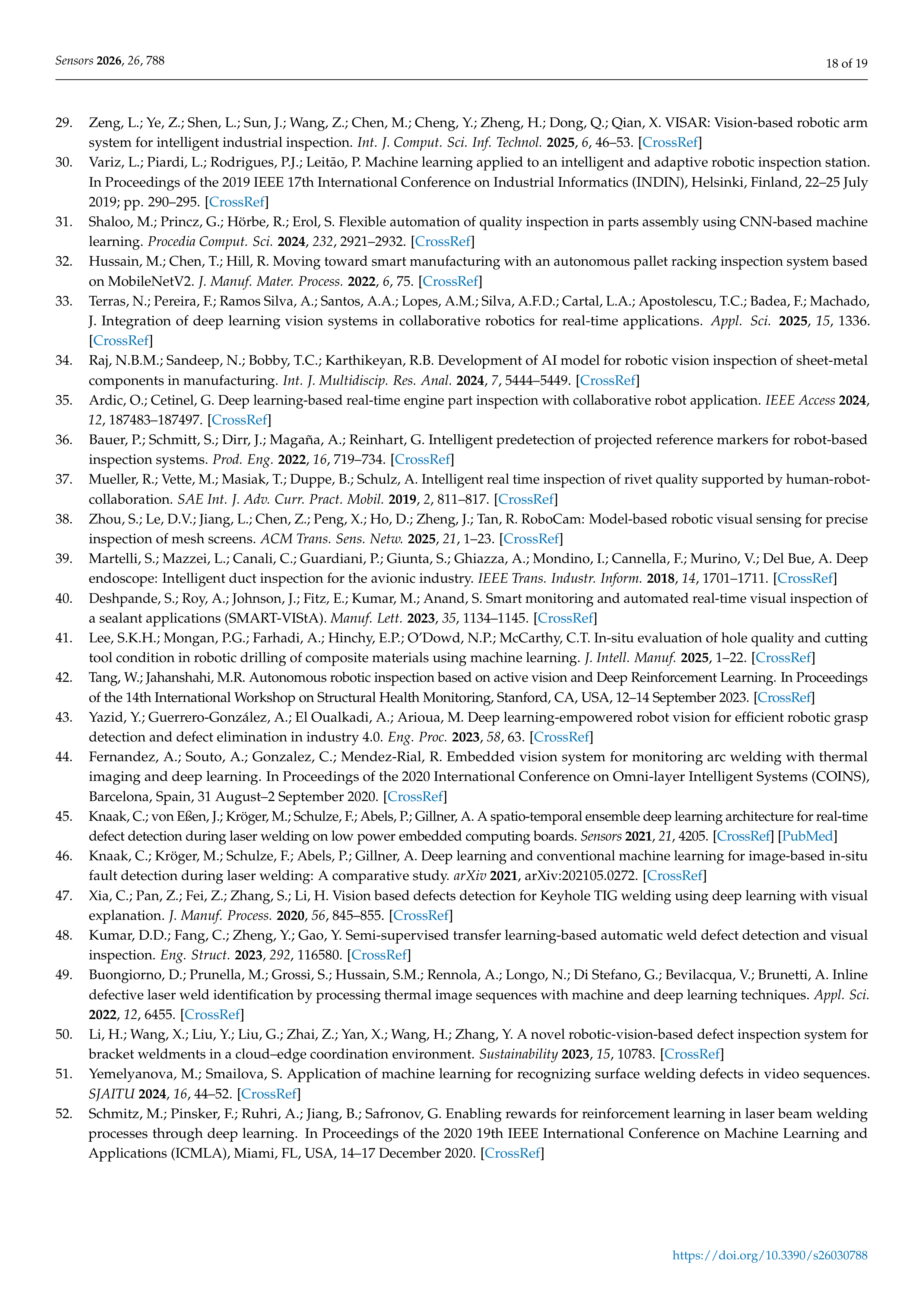Artificial Intelligence Applications for Inspection in Manufacturing — page 18