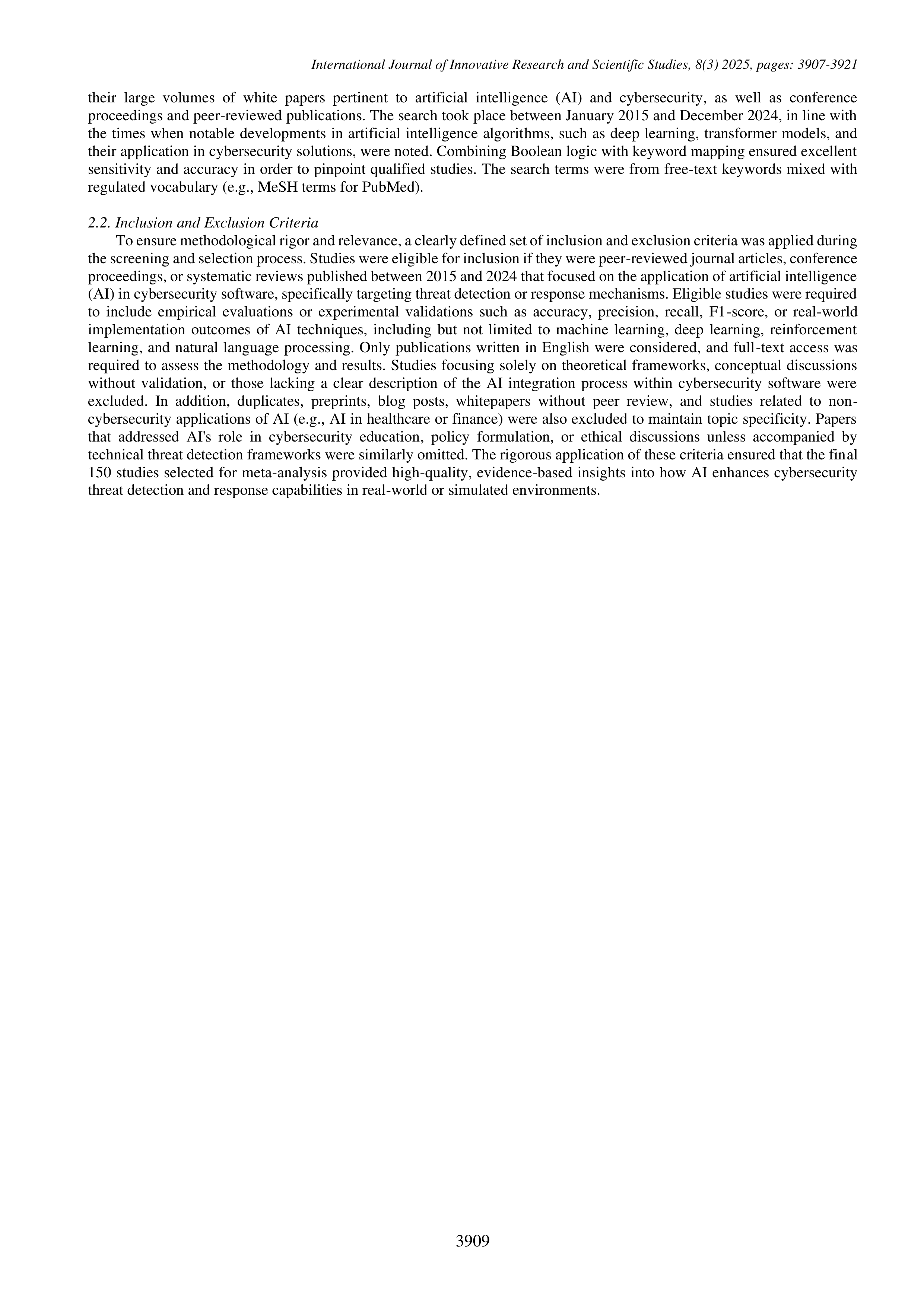 Artificial Intelligence Applications for Threat detection — page 3