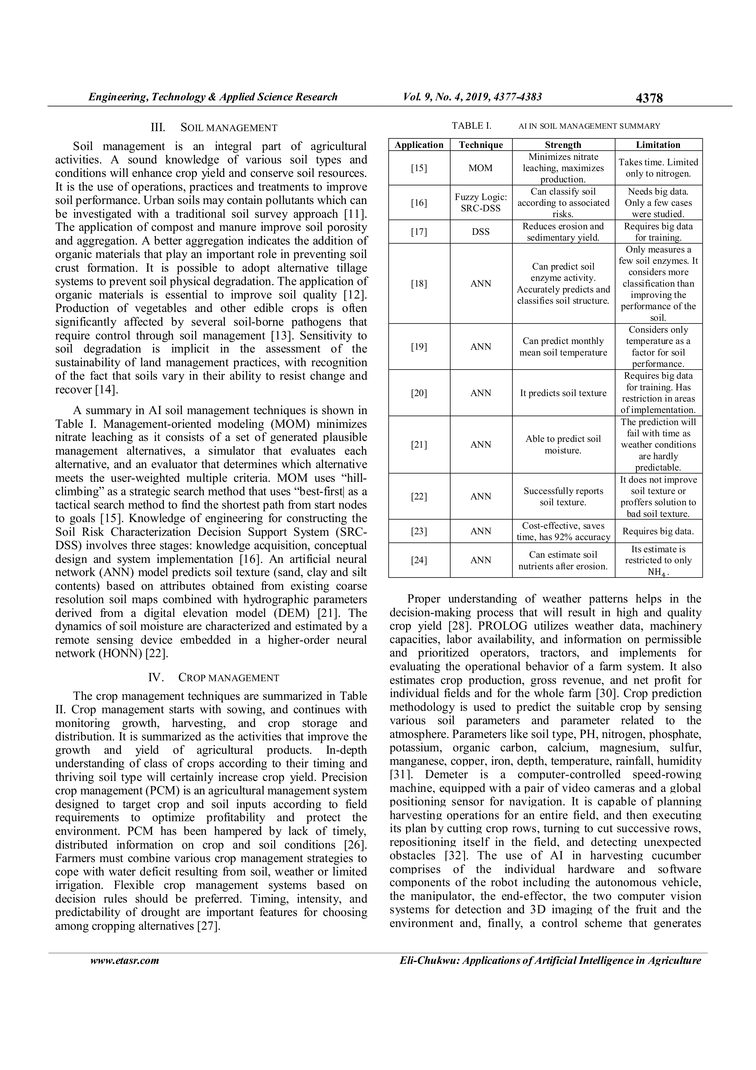 Artificial Intelligence Applications in Agriculture — page 2