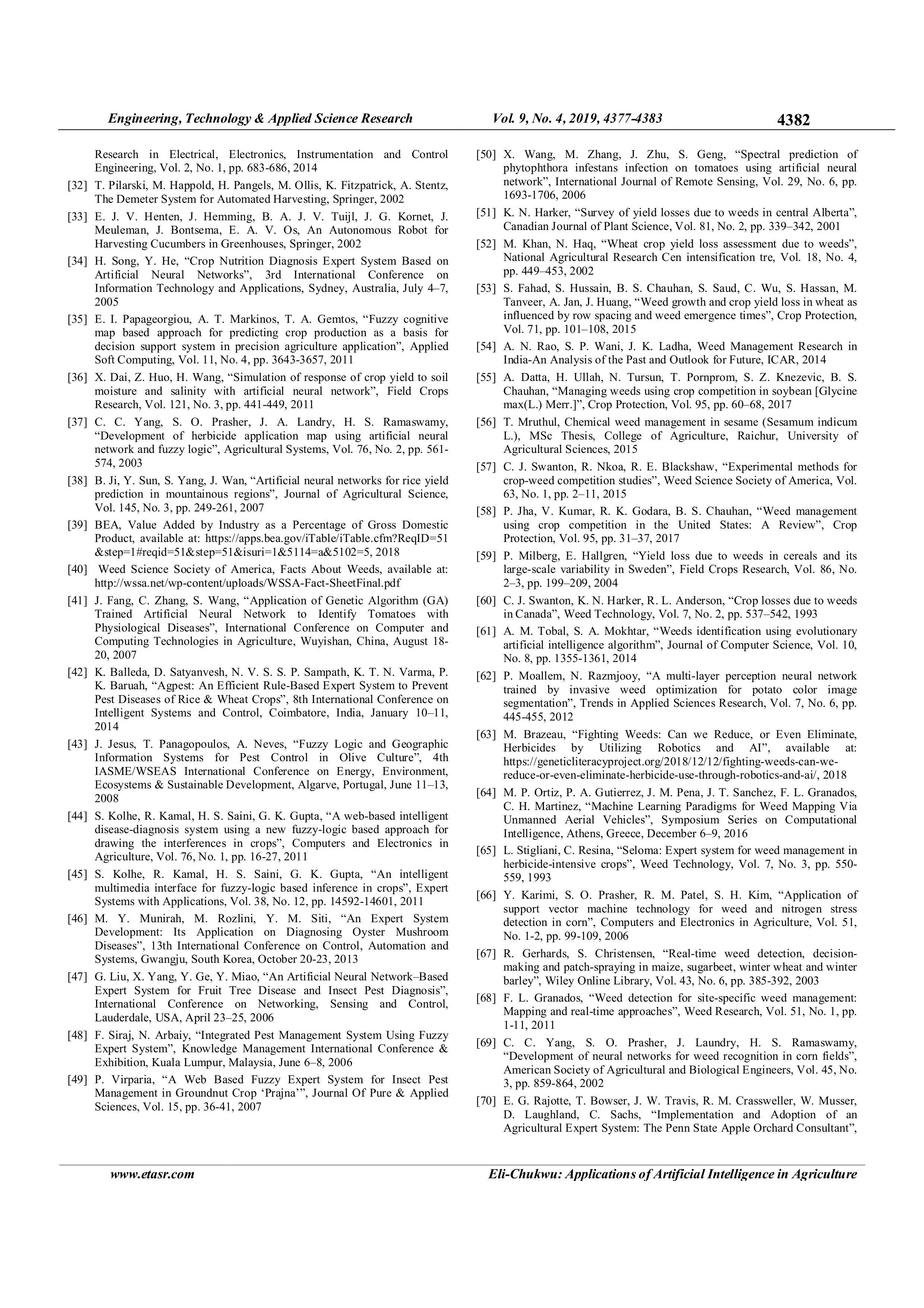 Artificial Intelligence Applications in Agriculture — page 6