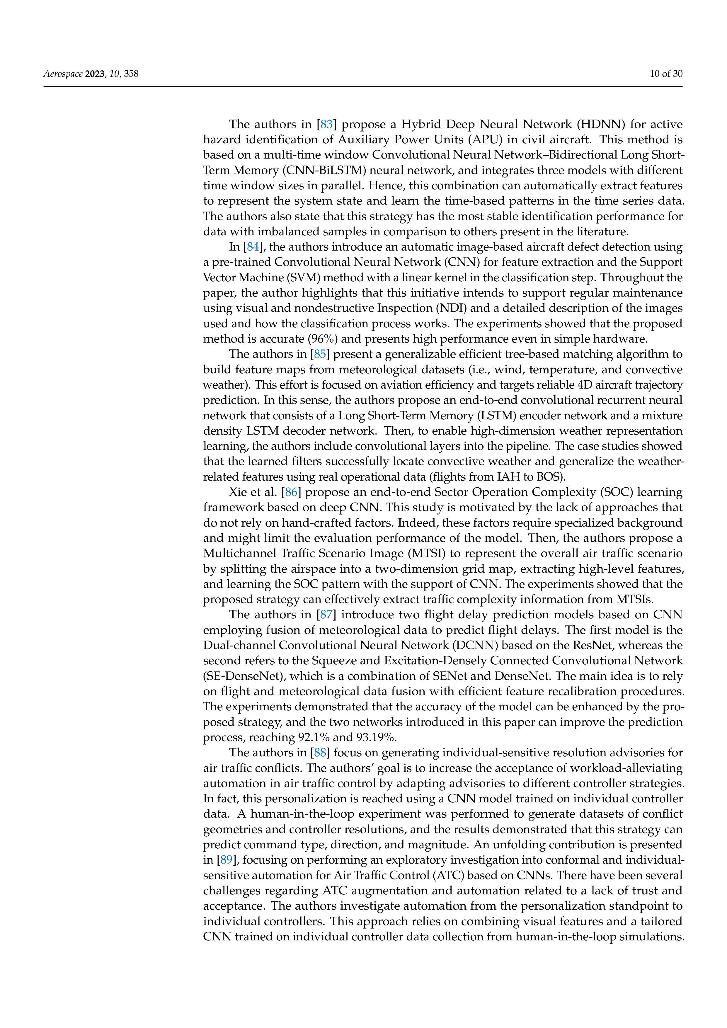 Artificial Intelligence Applications in Air Traffic Management — page 10