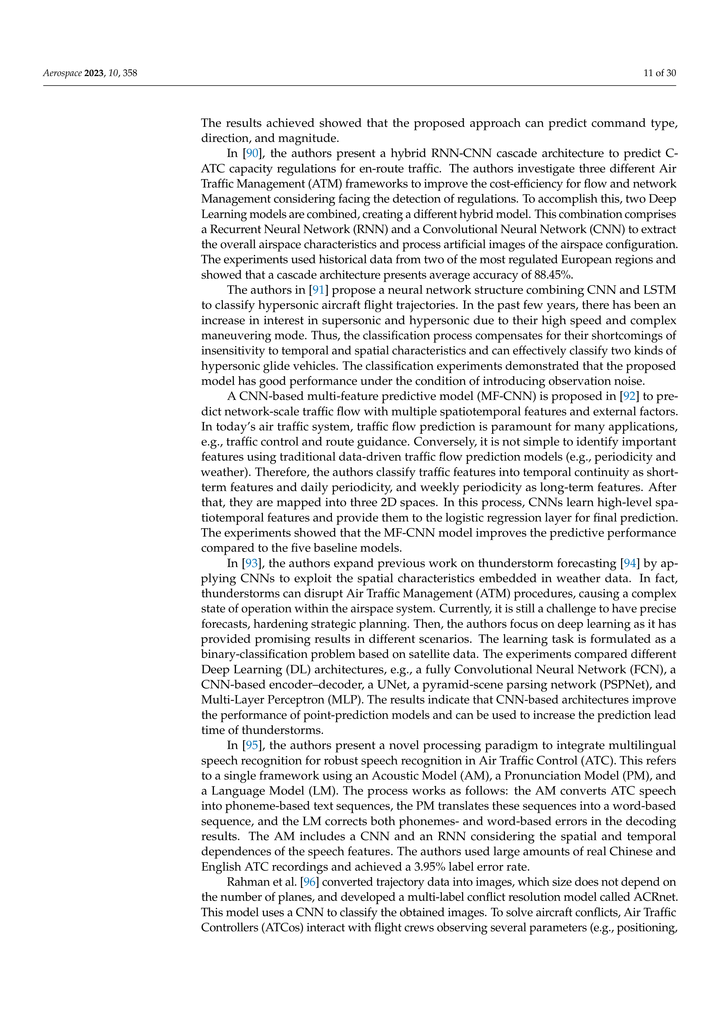 Artificial Intelligence Applications in Air Traffic Management — page 11