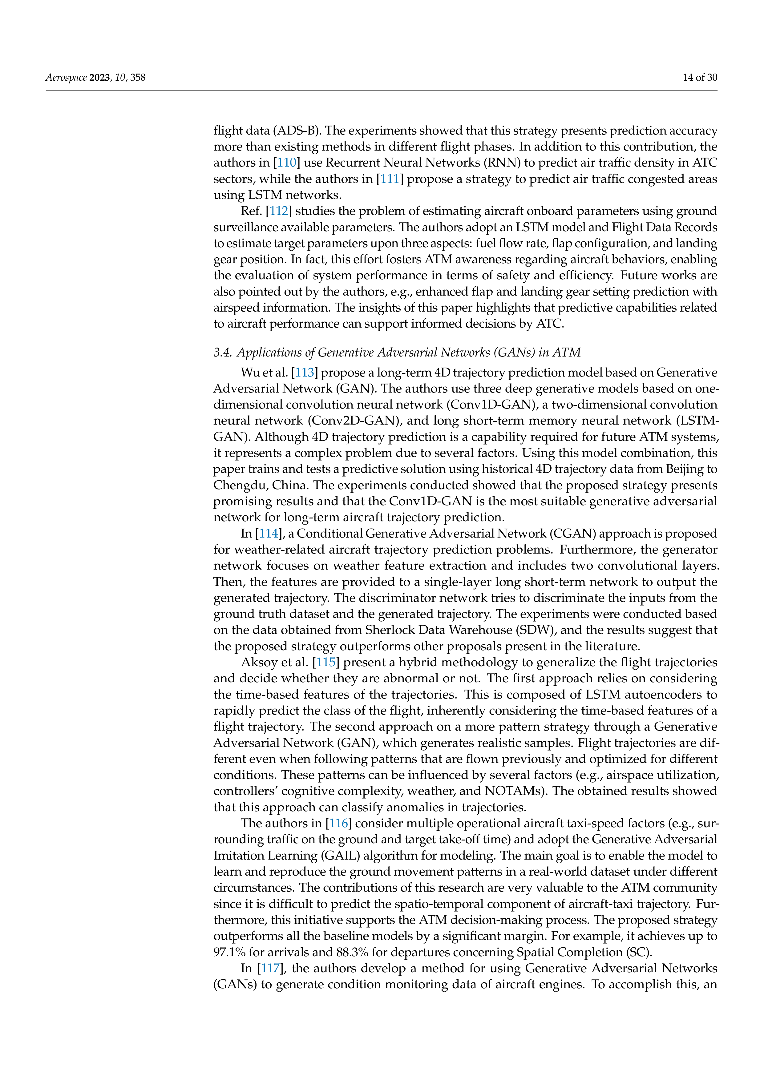 Artificial Intelligence Applications in Air Traffic Management — page 14