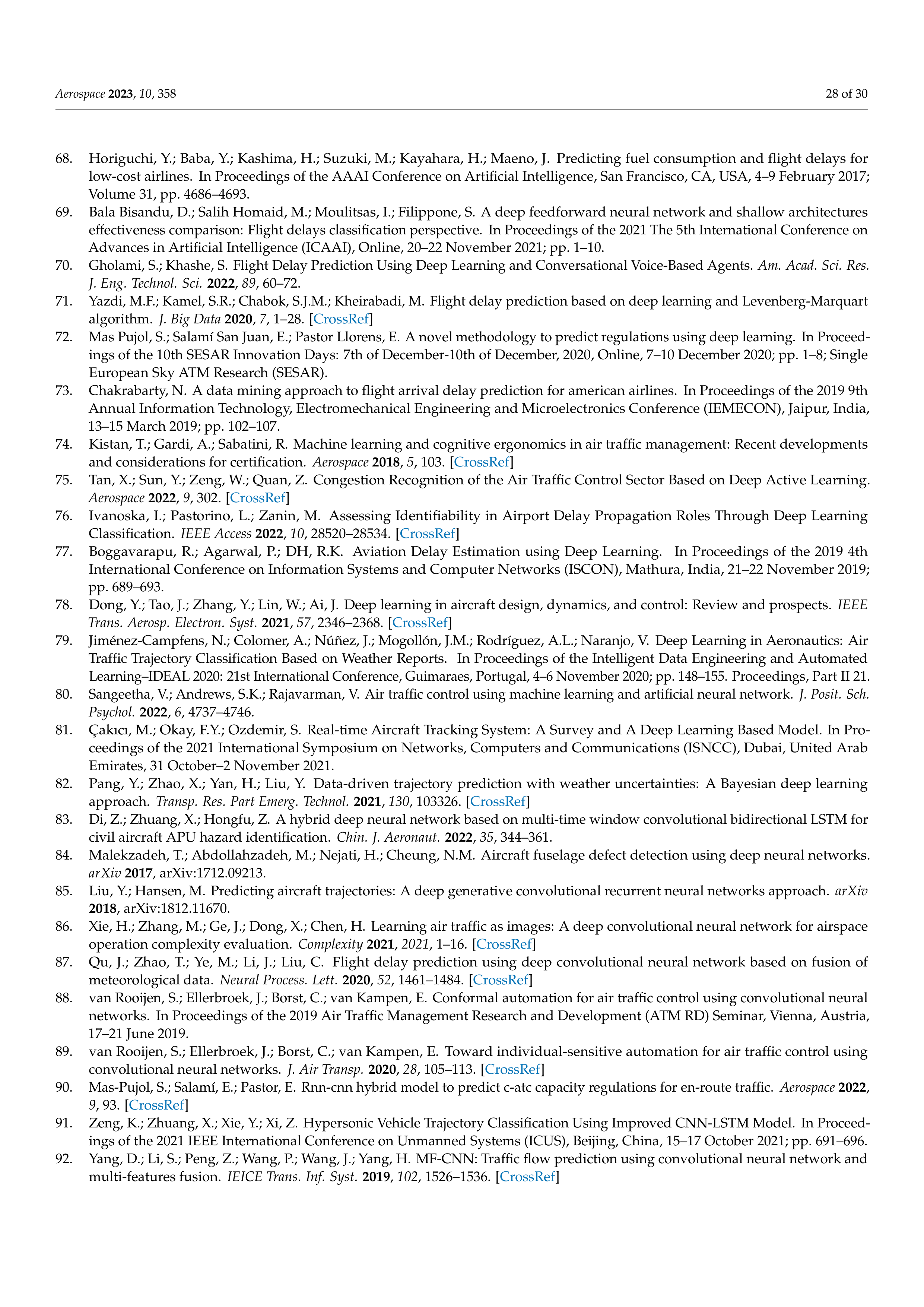 Artificial Intelligence Applications in Air Traffic Management — page 28