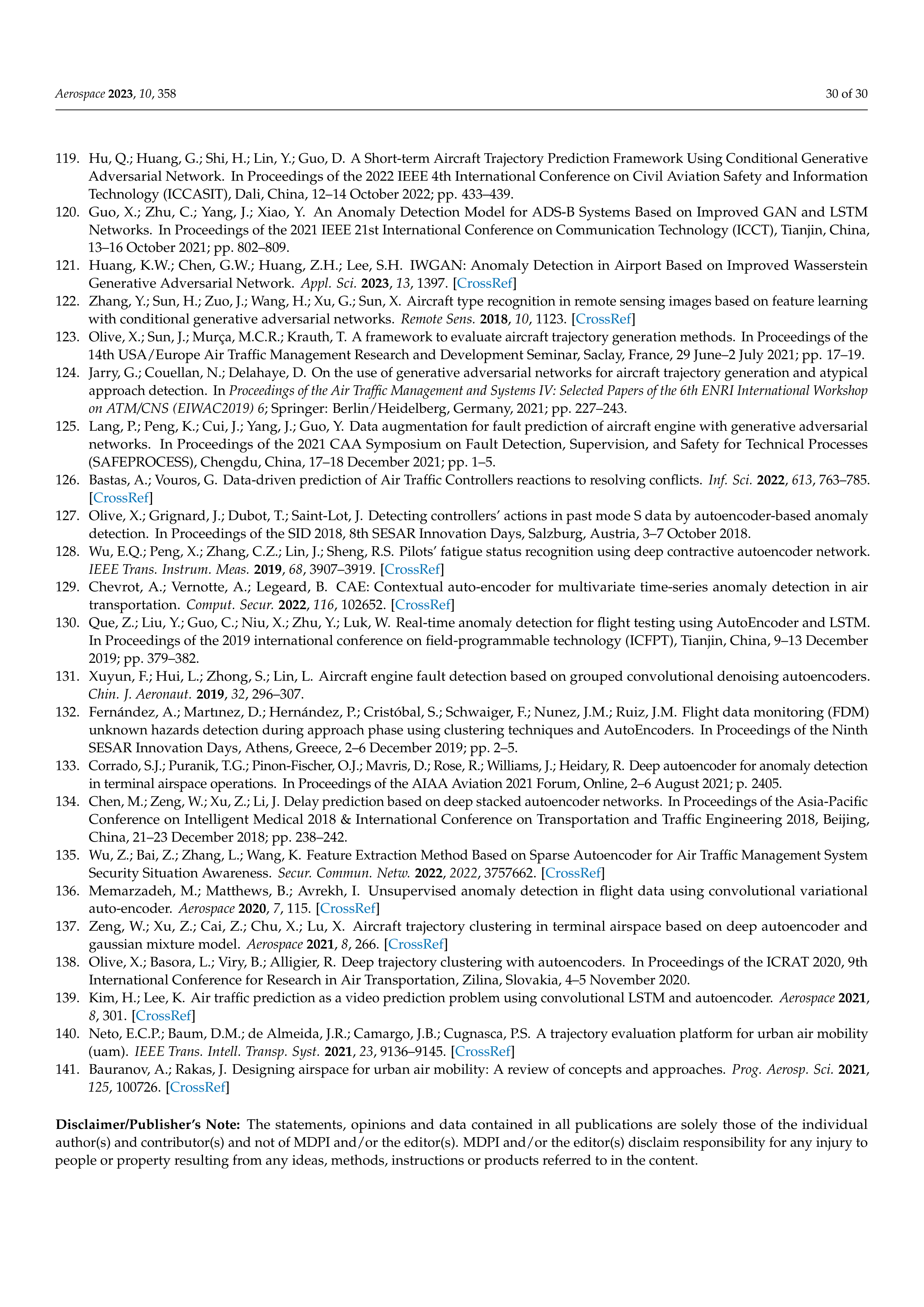 Artificial Intelligence Applications in Air Traffic Management — page 30