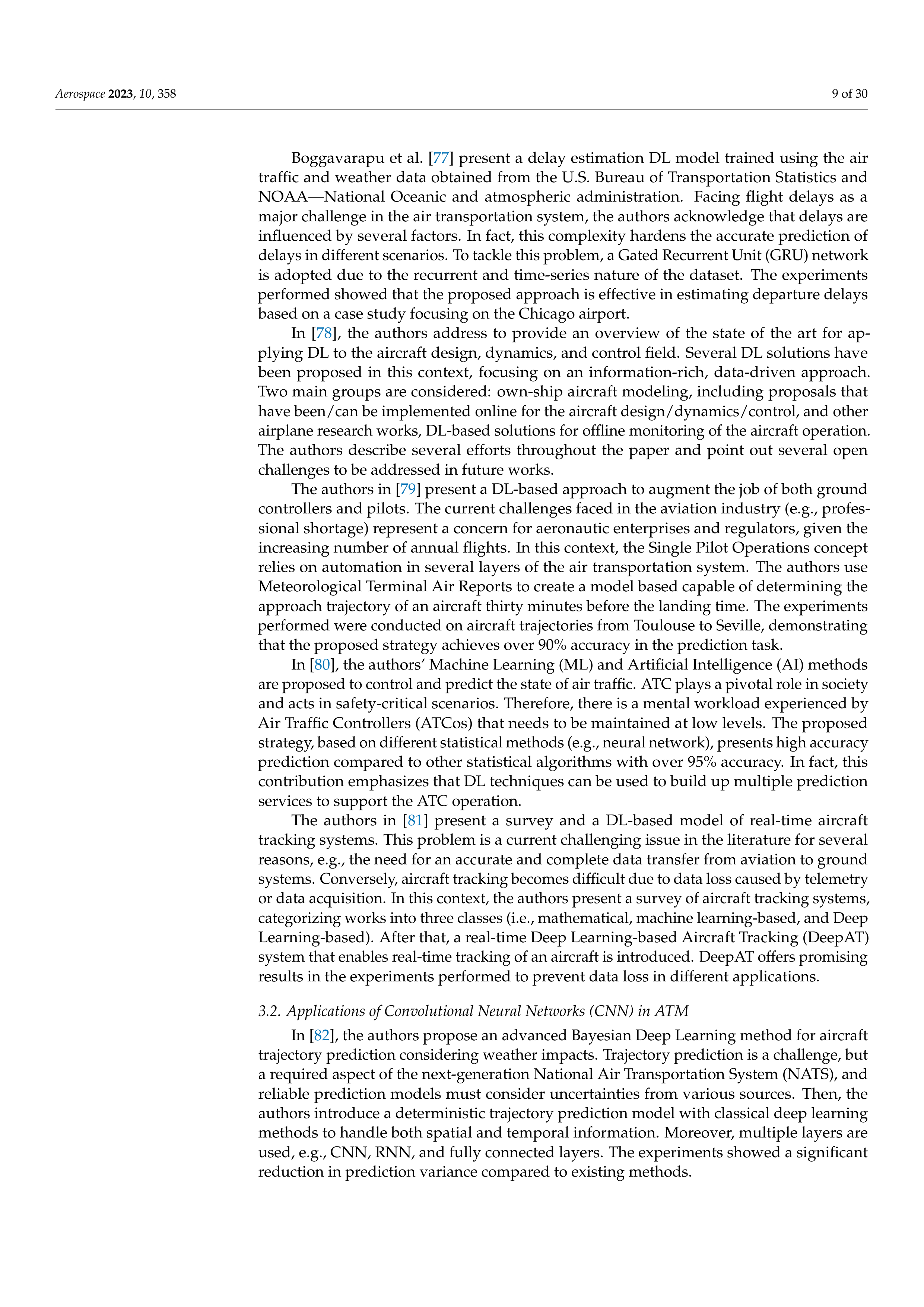 Artificial Intelligence Applications in Air Traffic Management — page 9