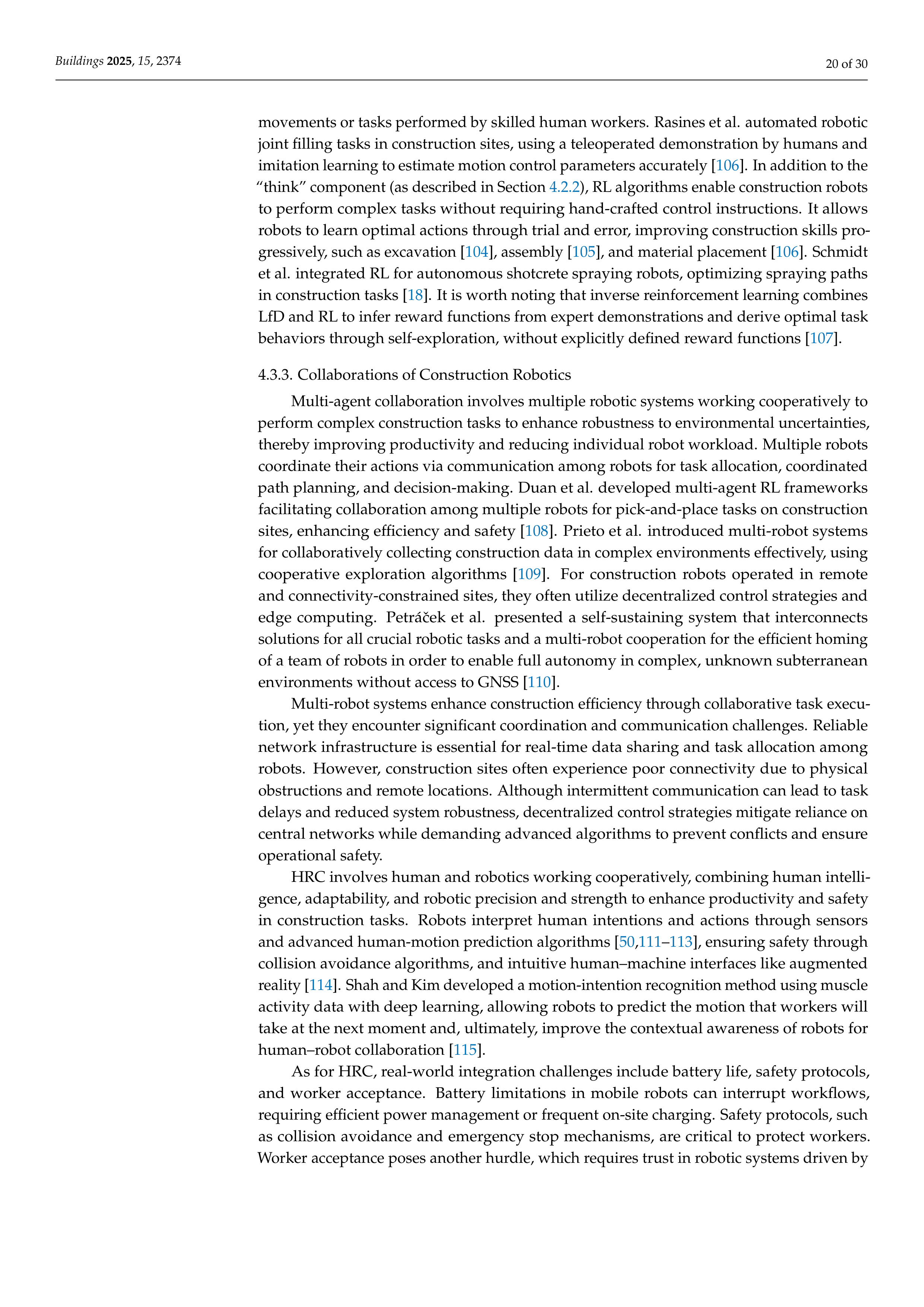 Artificial Intelligence Applications in Construction robotics — page 20
