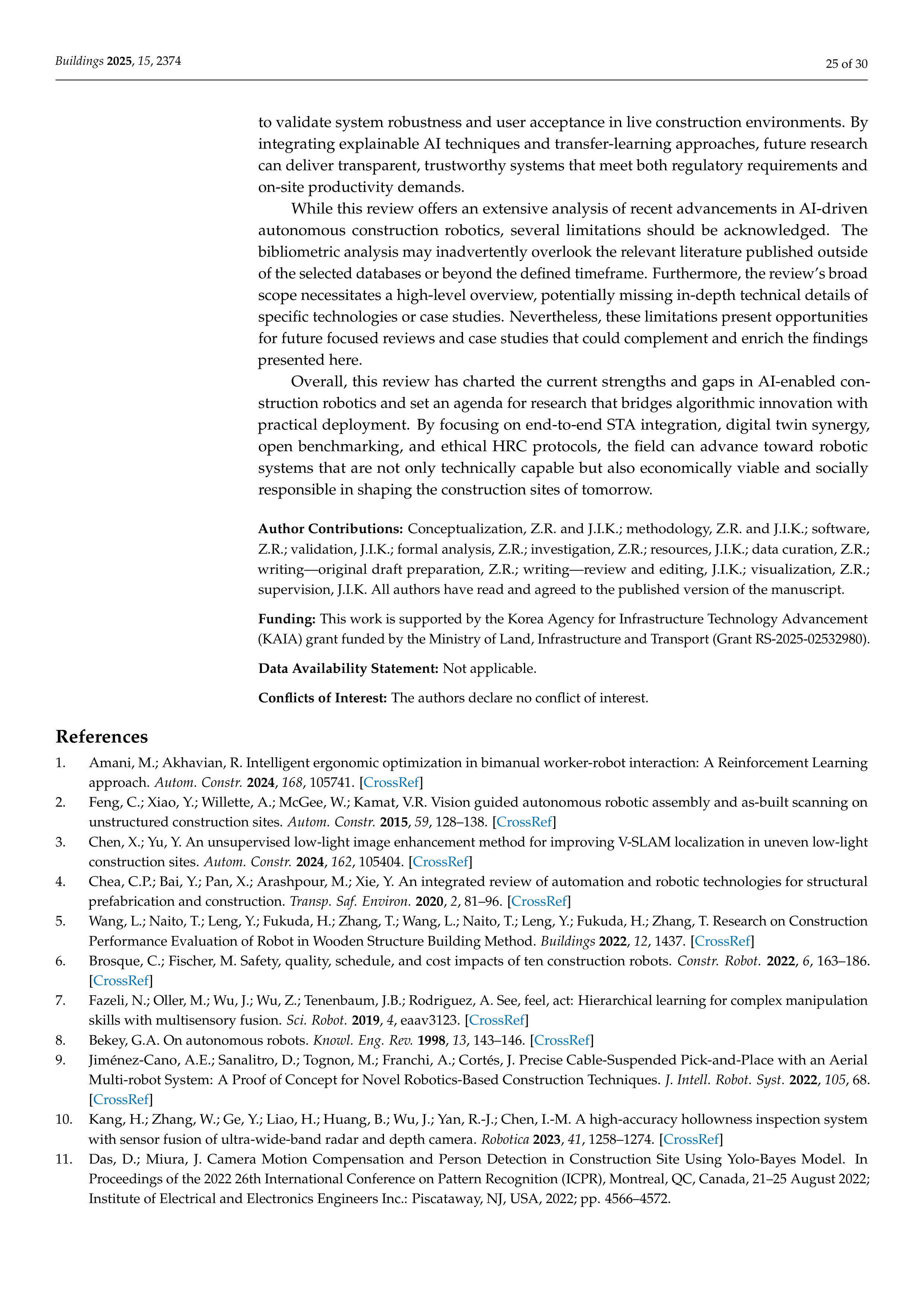 Artificial Intelligence Applications in Construction robotics — page 25
