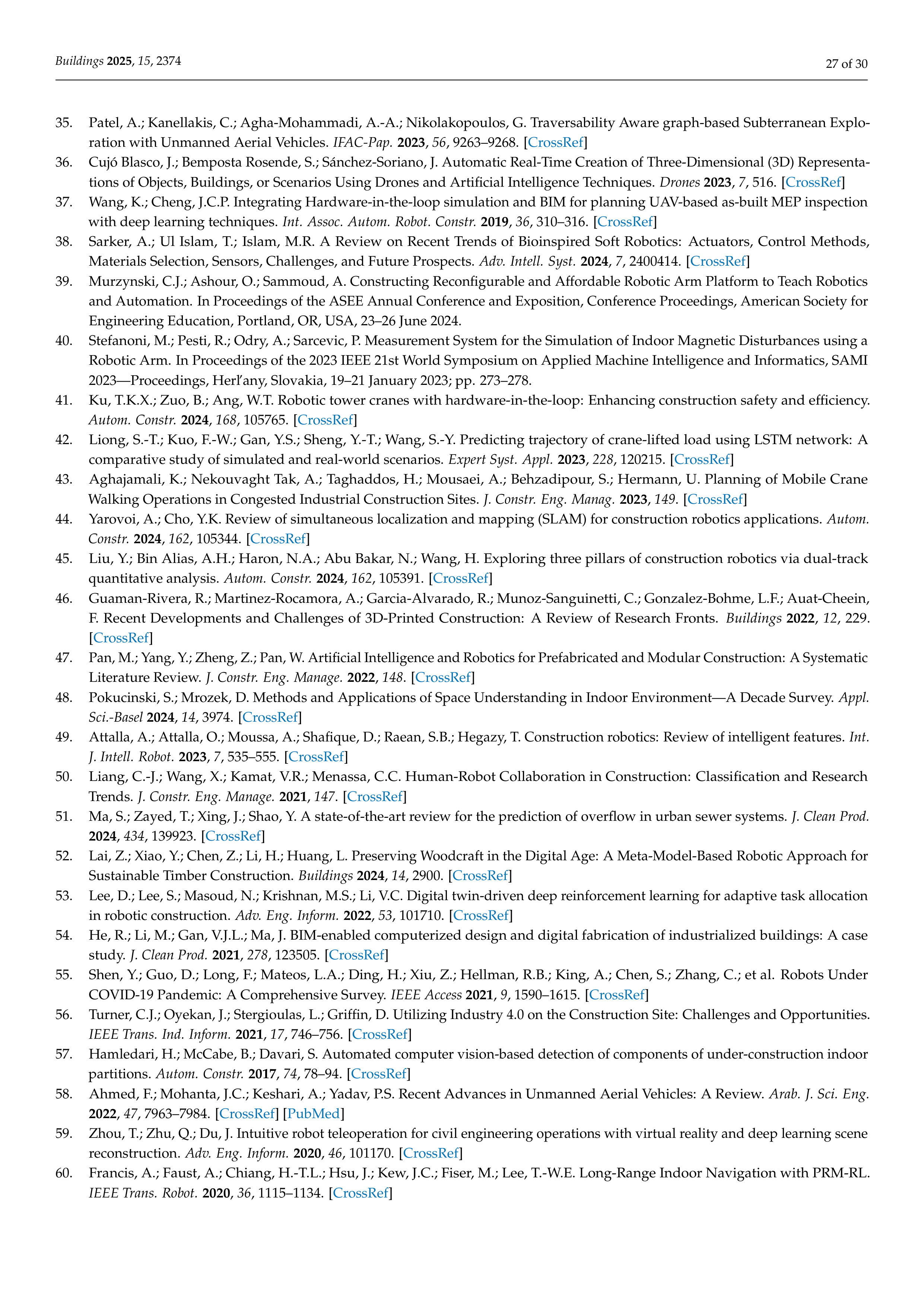 Artificial Intelligence Applications in Construction robotics — page 27