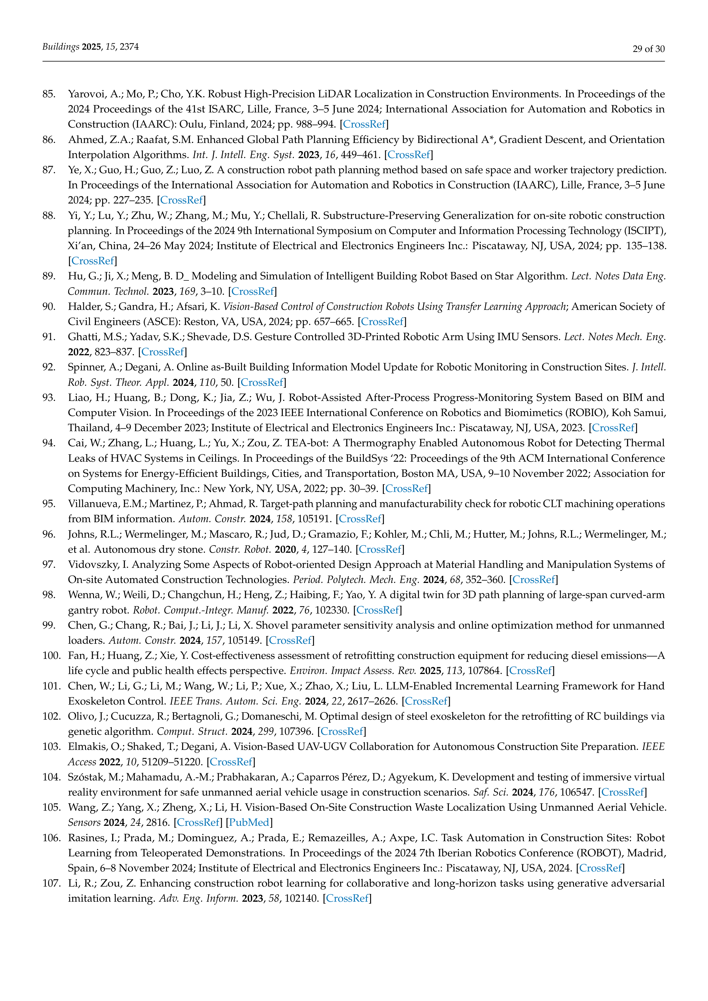 Artificial Intelligence Applications in Construction robotics — page 29