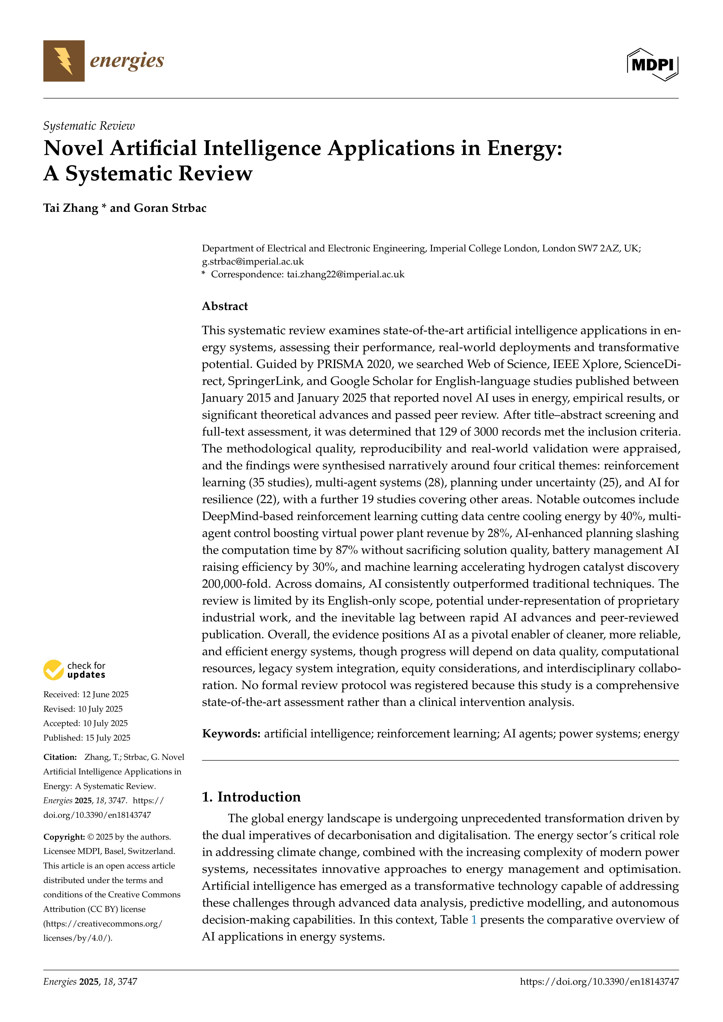 Artificial Intelligence Applications in Energy — page 1