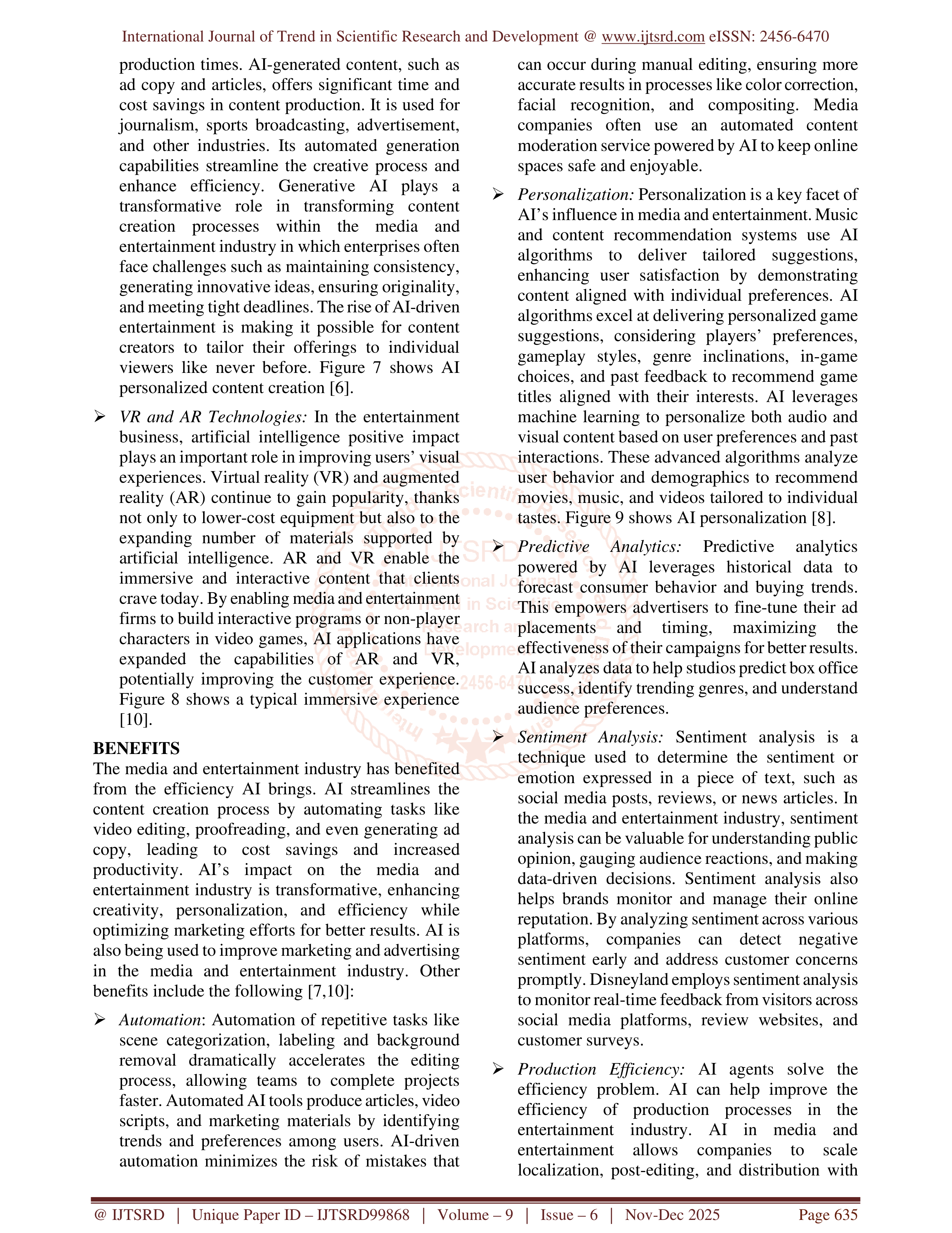 Artificial Intelligence Applications in Entertainment — page 4