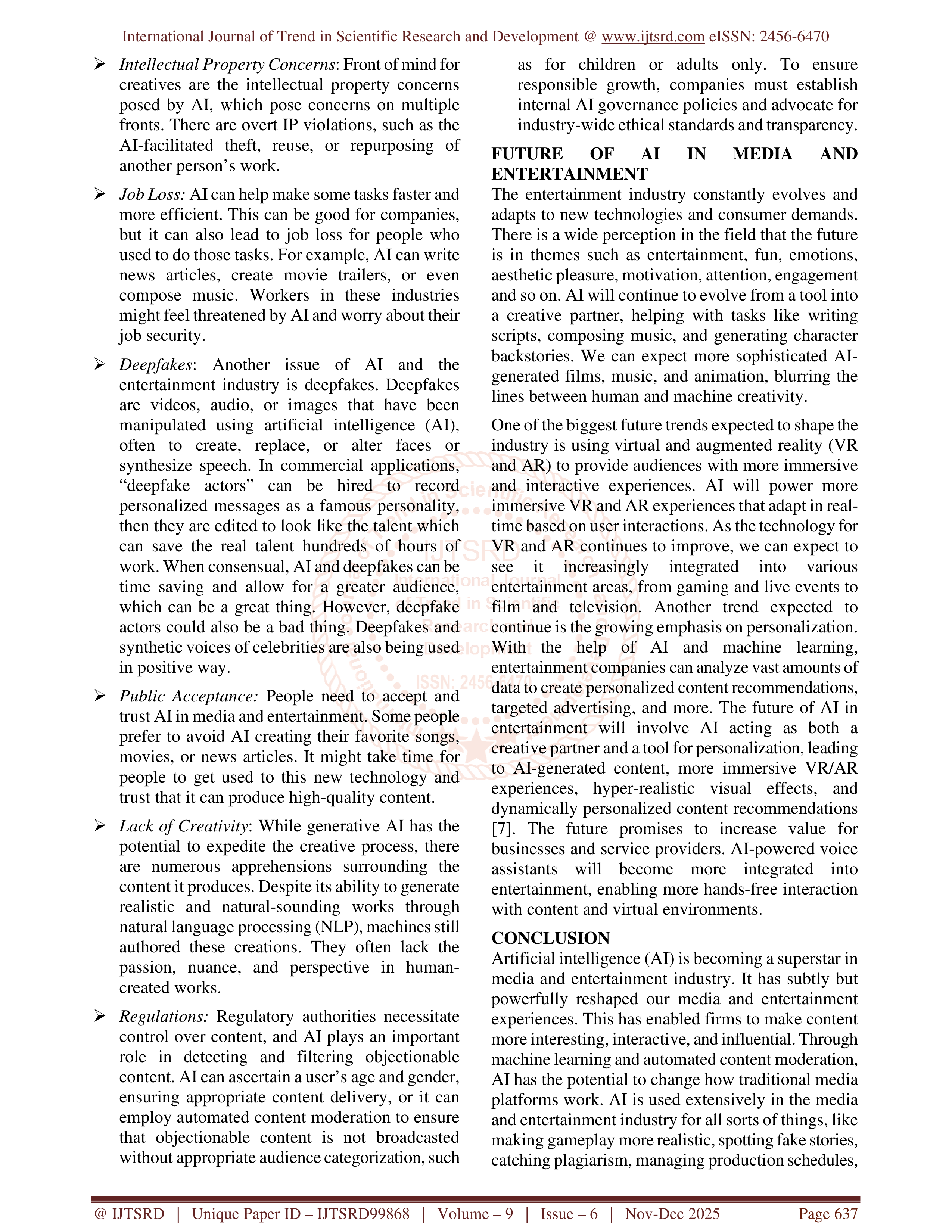 Artificial Intelligence Applications in Entertainment — page 6