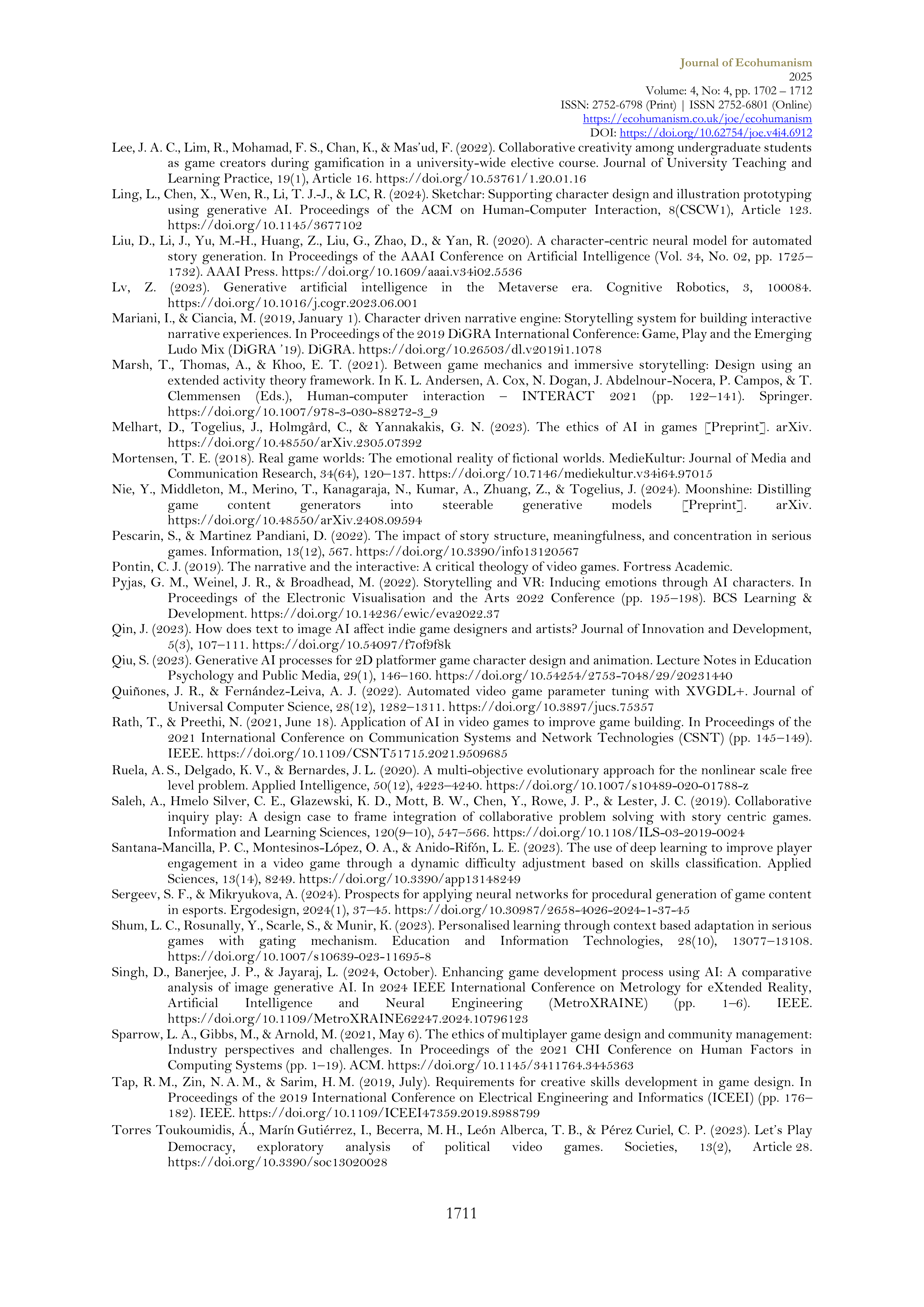 Artificial Intelligence Applications in Game Design — page 10
