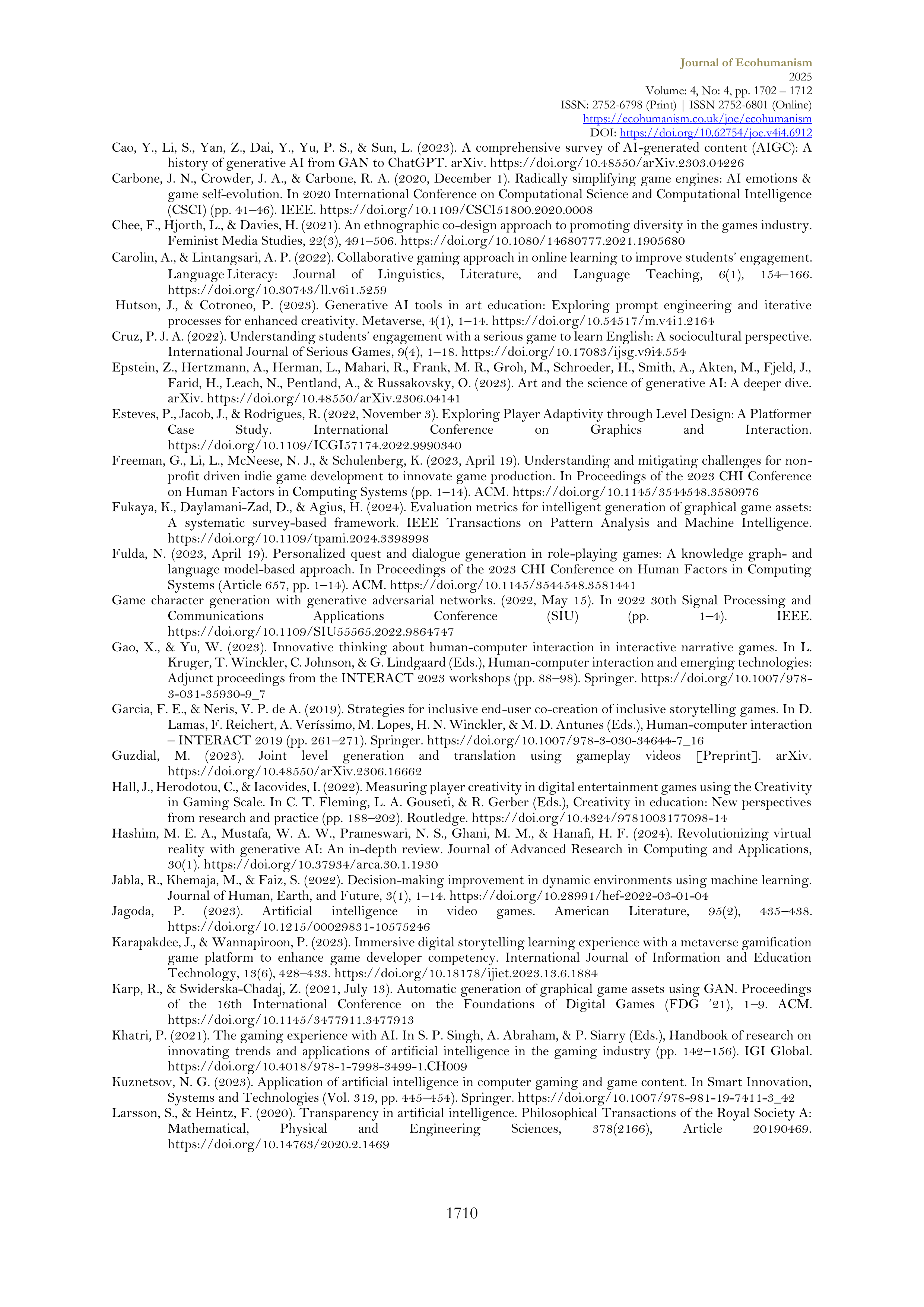 Artificial Intelligence Applications in Game Design — page 9