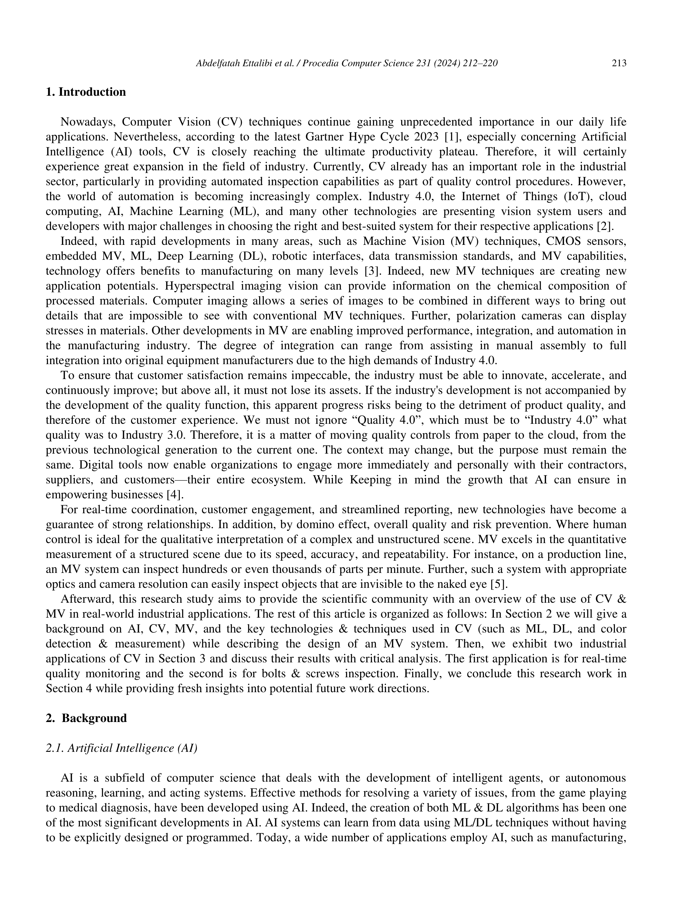 Artificial Intelligence Applications in Inspection for Industrial Quality Control — page 2