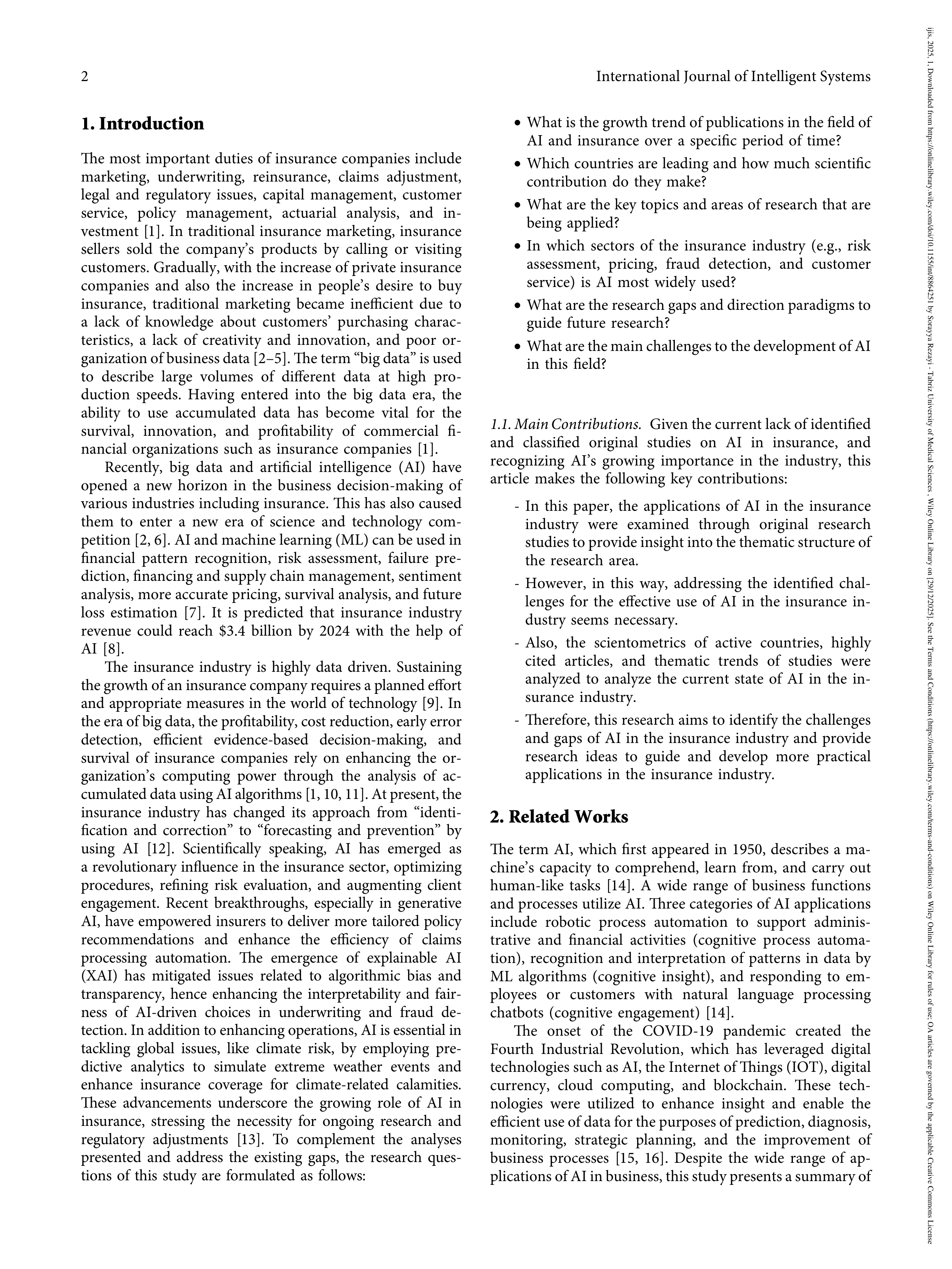 Artificial Intelligence Applications in Insurance — page 2