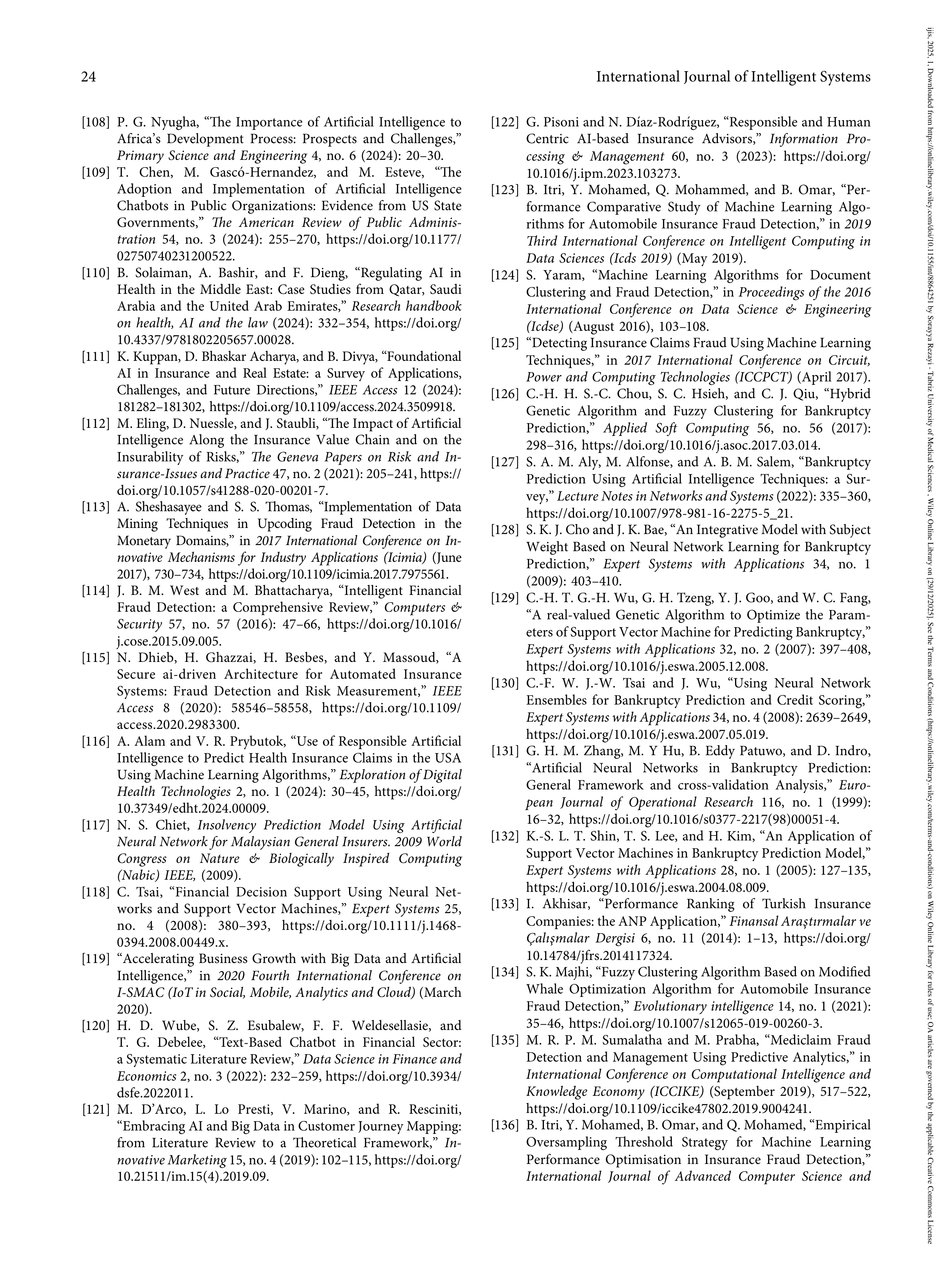 Artificial Intelligence Applications in Insurance — page 24