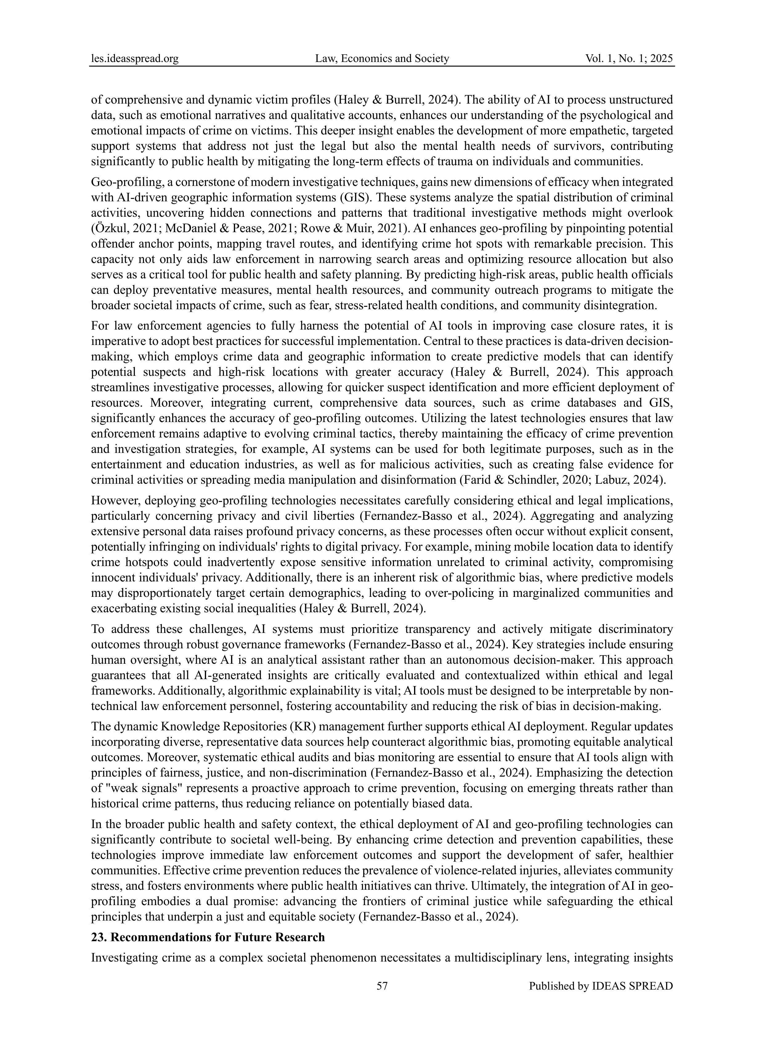 Artificial Intelligence Applications in Law Enforcement — page 12