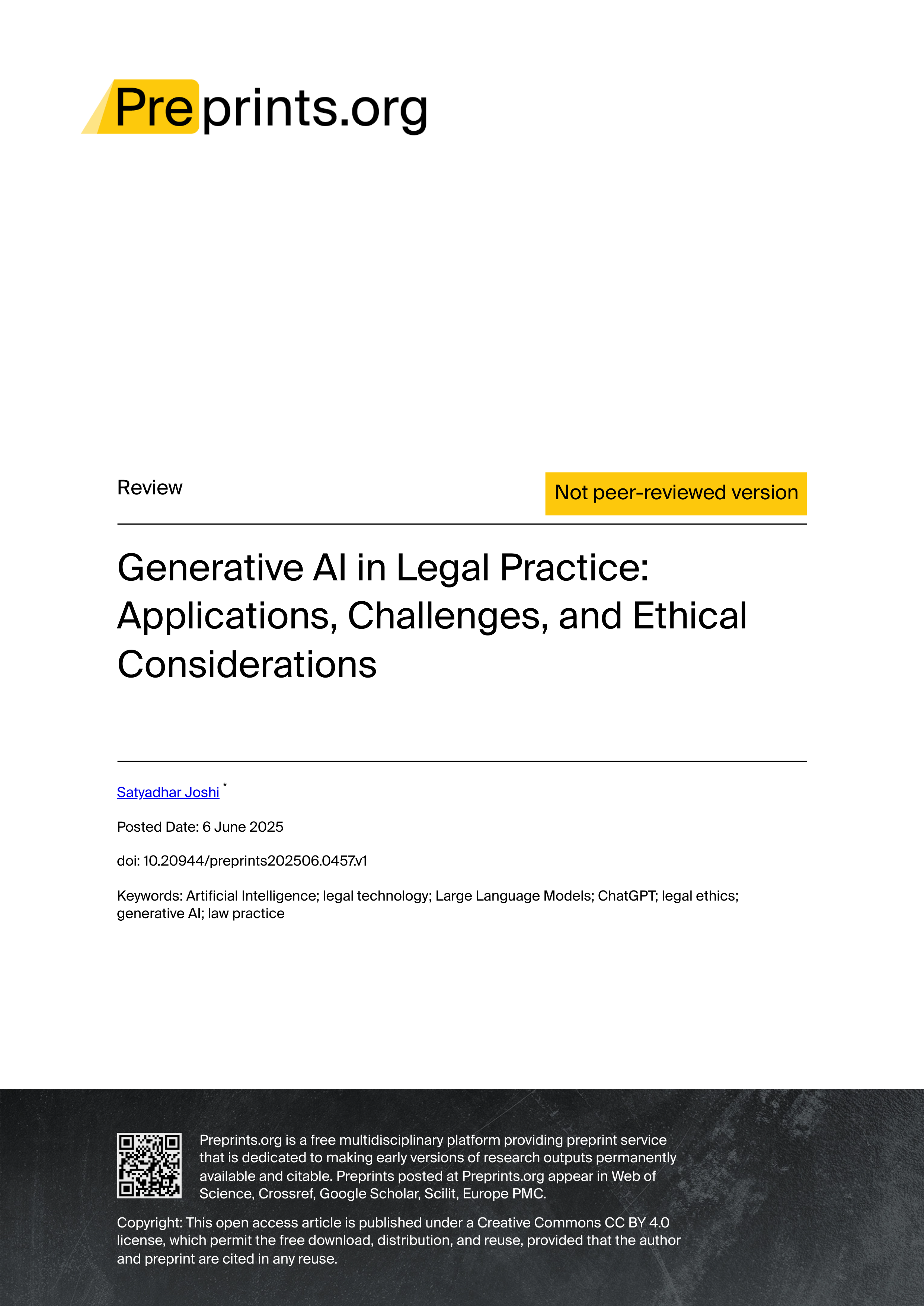 Artificial Intelligence Applications in Legal Practice — page 1