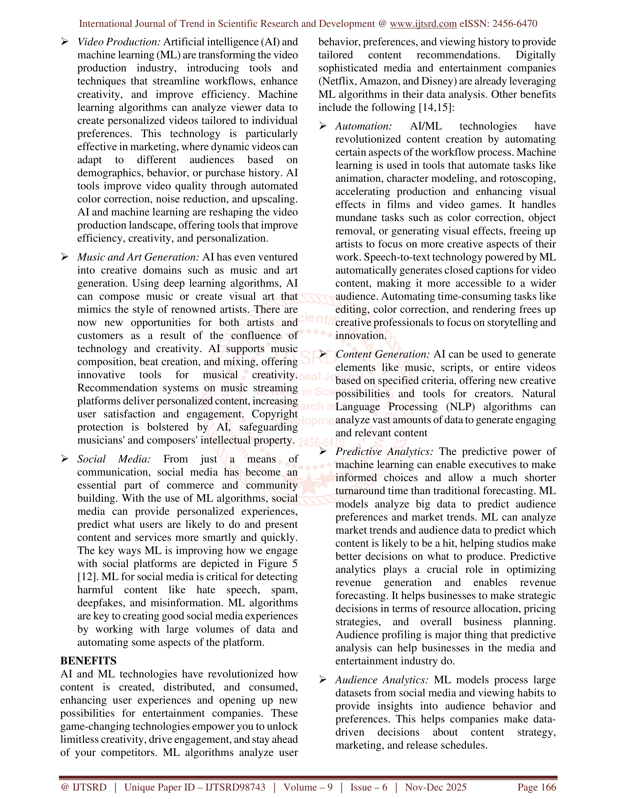 Artificial Intelligence Applications in Media  — page 4