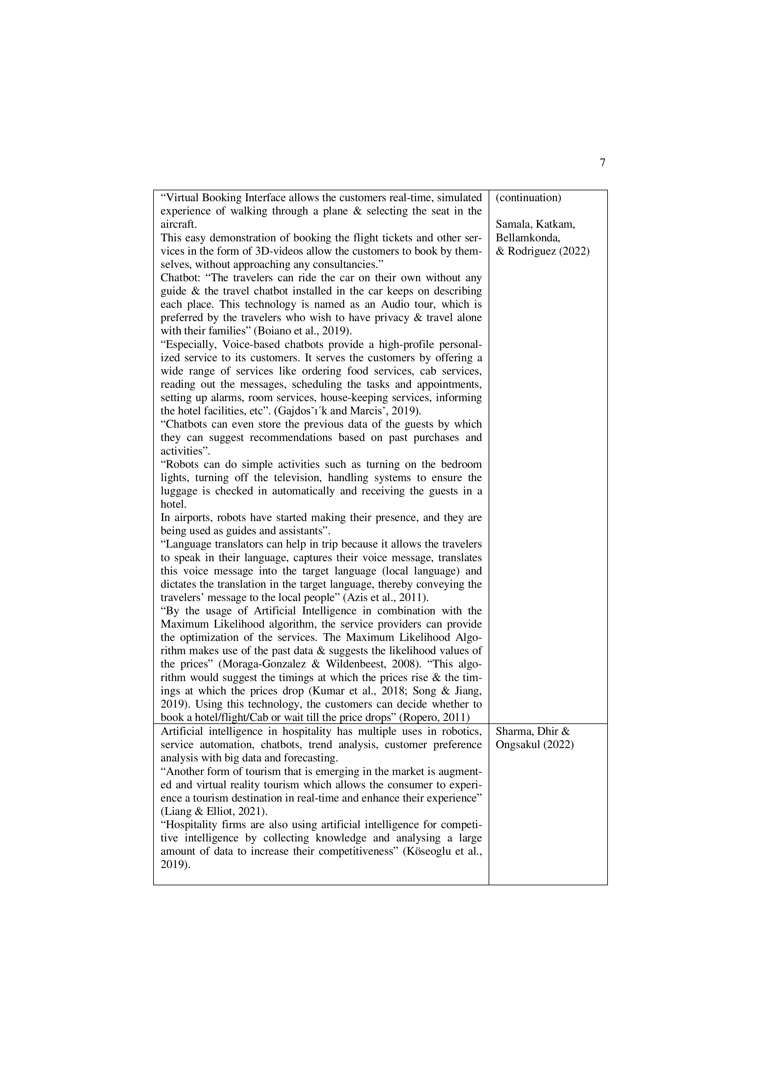 Artificial Intelligence Applications in Tourism — page 7