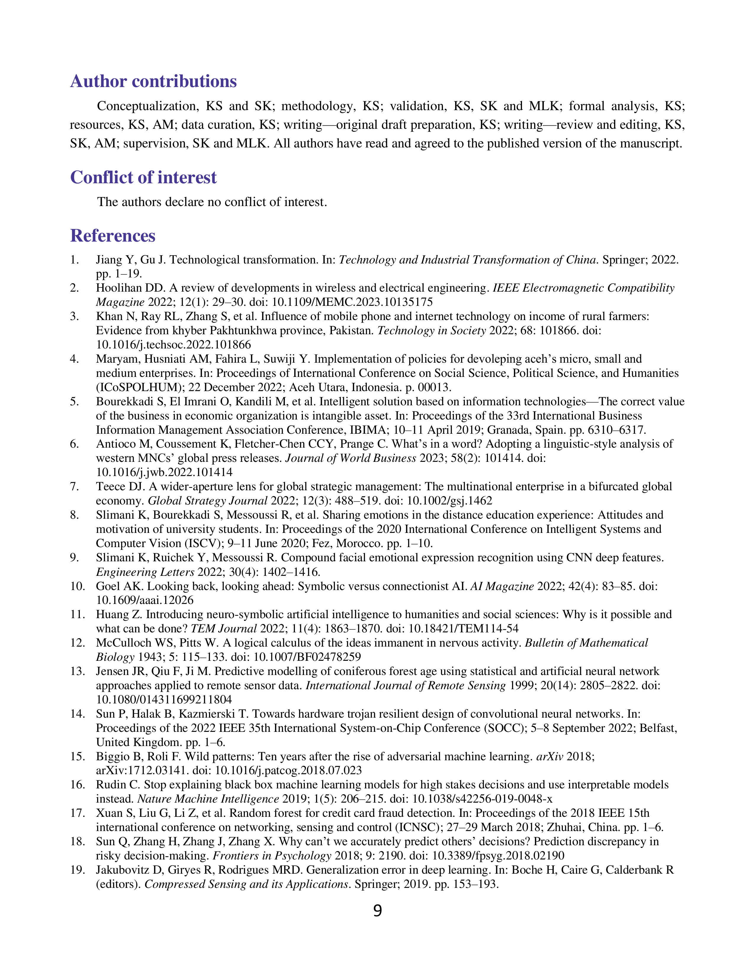 Artificial Intelligence Applications in Telecommunications — page 9