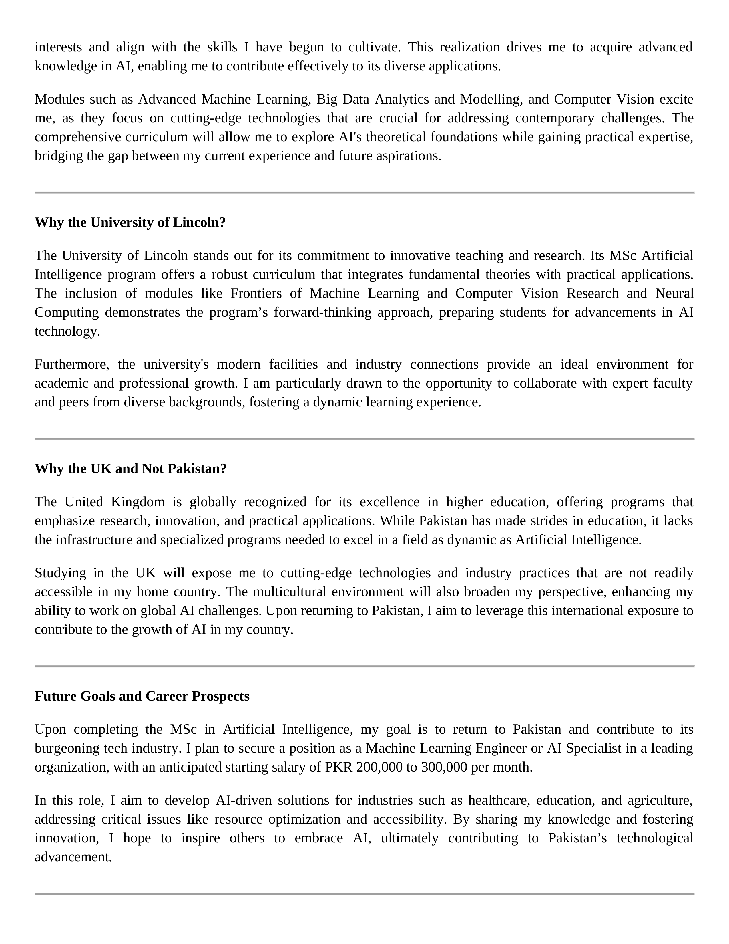 Artificial Intelligence Statement of Purpose — page 2