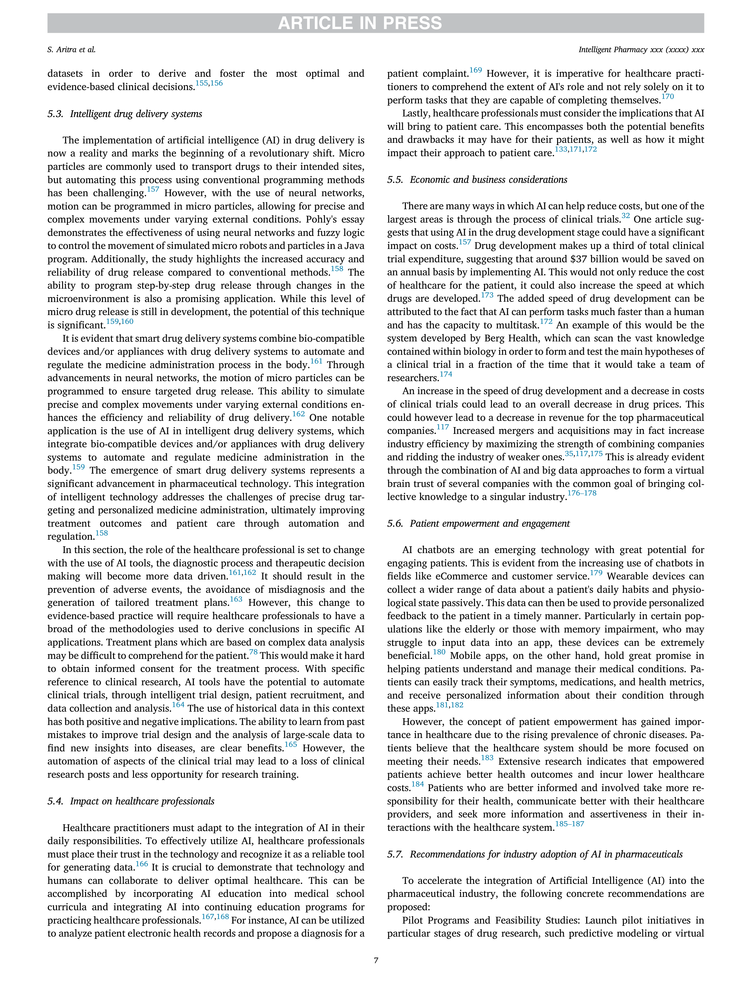 Artiﬁcial Intelligence applications in pharmaceuticals — page 7
