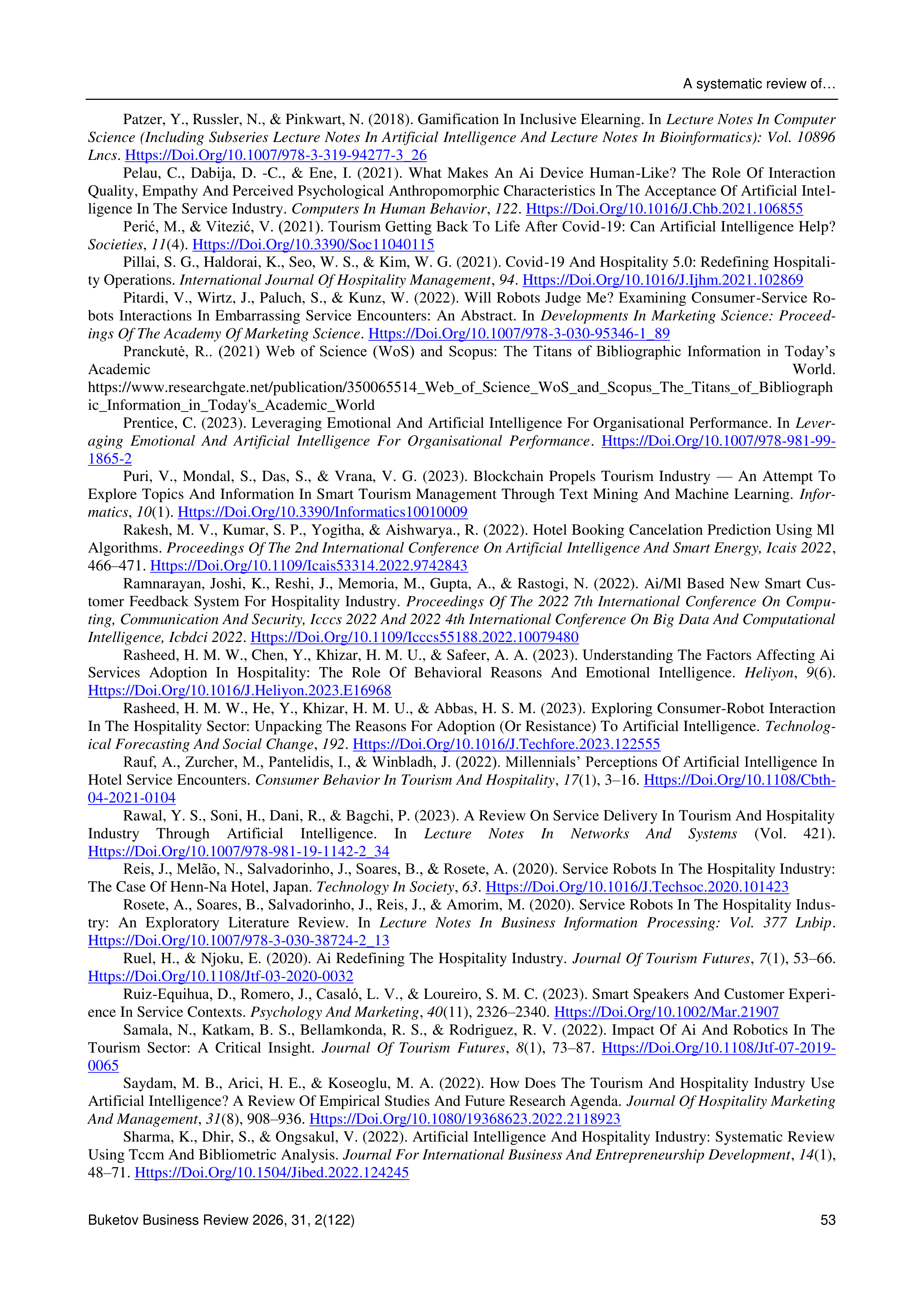 Artificial Intelligence Applications in Hospitality — page 18