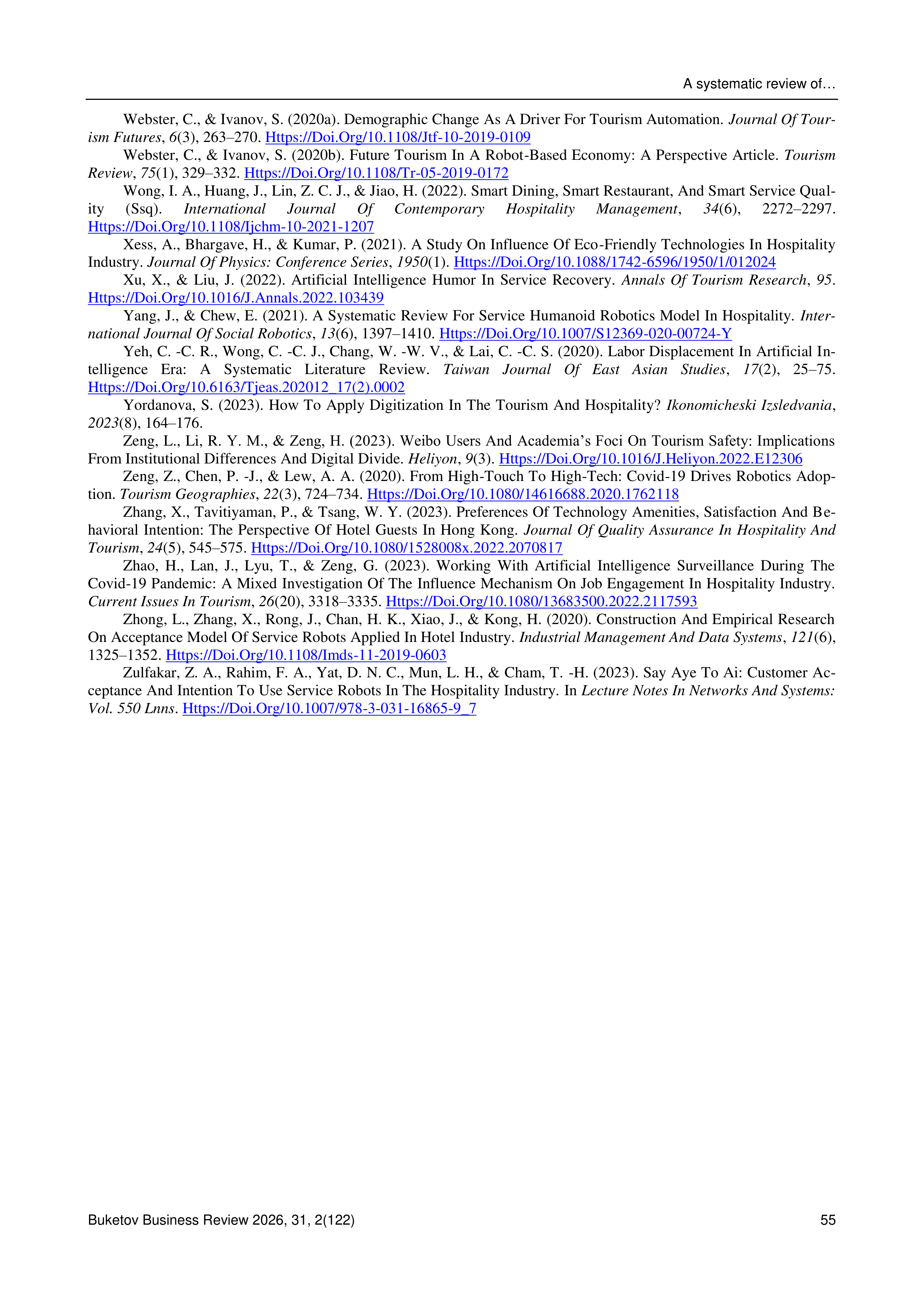 Artificial Intelligence Applications in Hospitality — page 20
