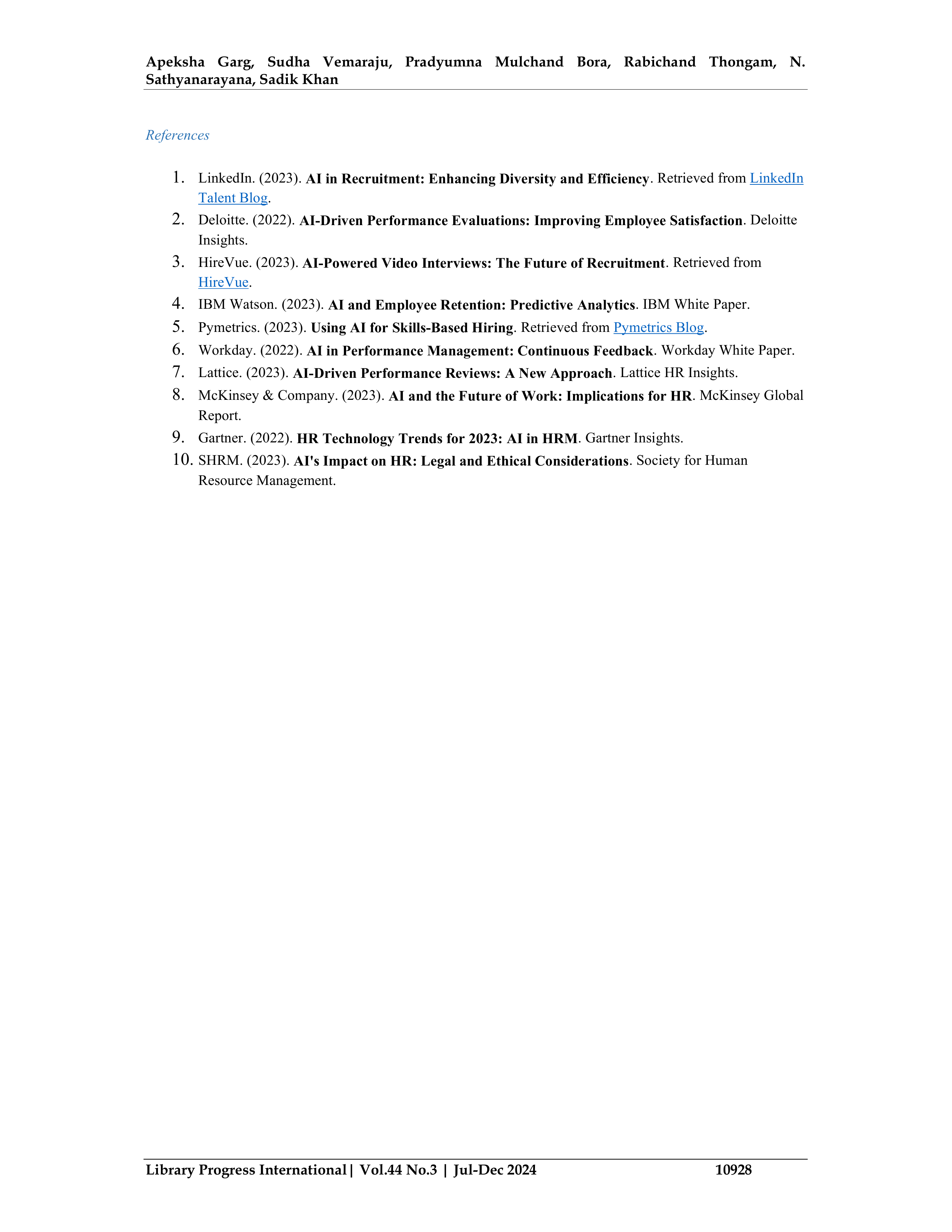 Artificial Intelligence in Human Resource Management — page 9