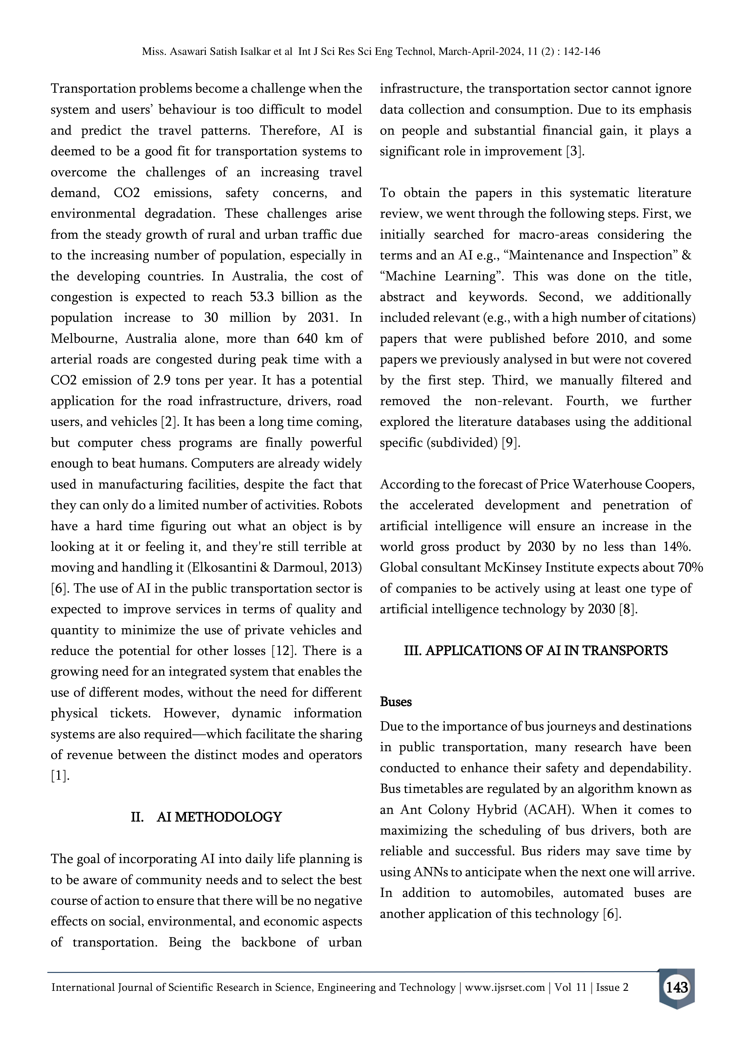 Artificial Intelligence Applications in Transportation — page 2