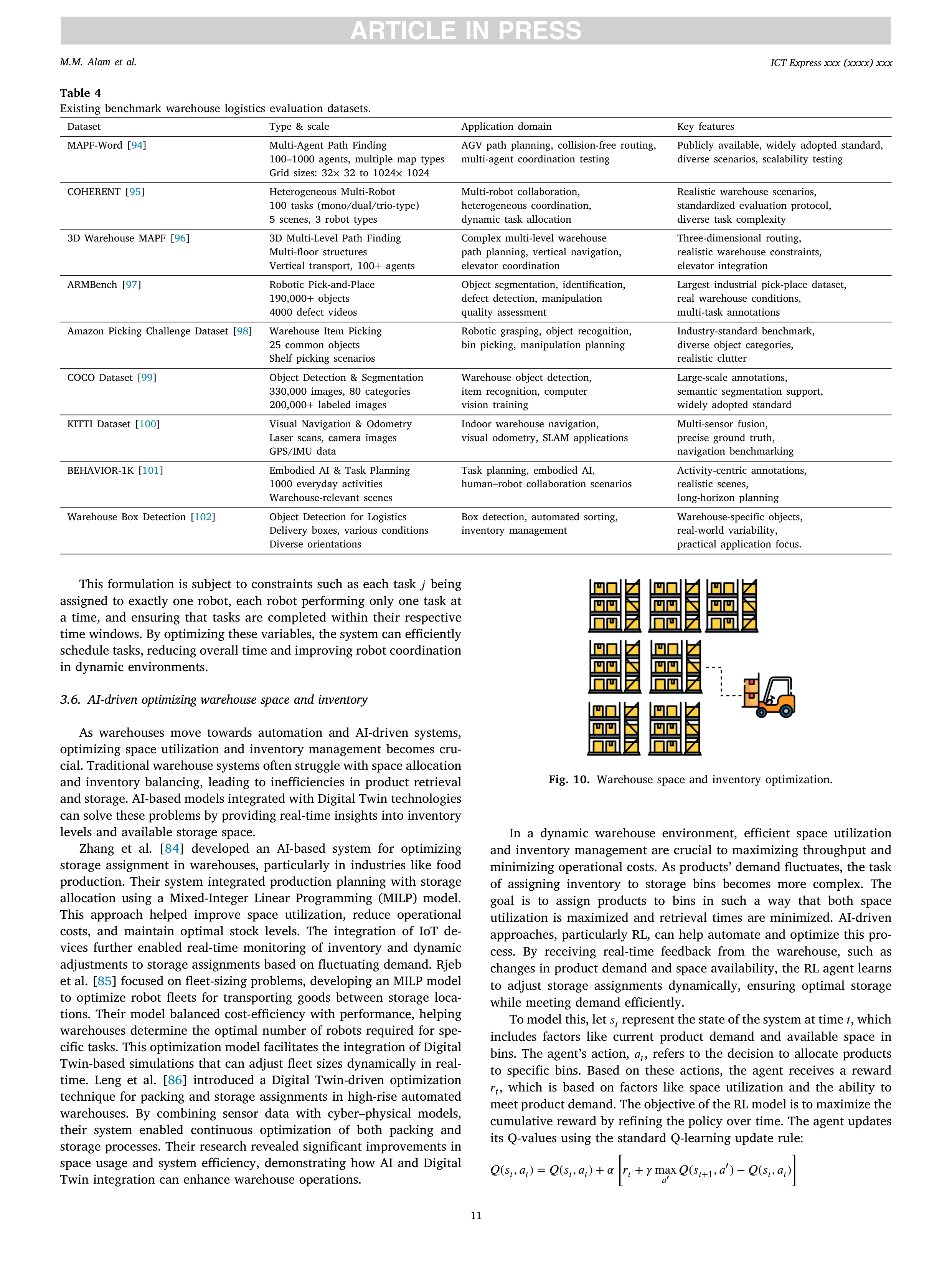 Artiﬁcial intelligence Applications for Warehouse Logistics — page 11